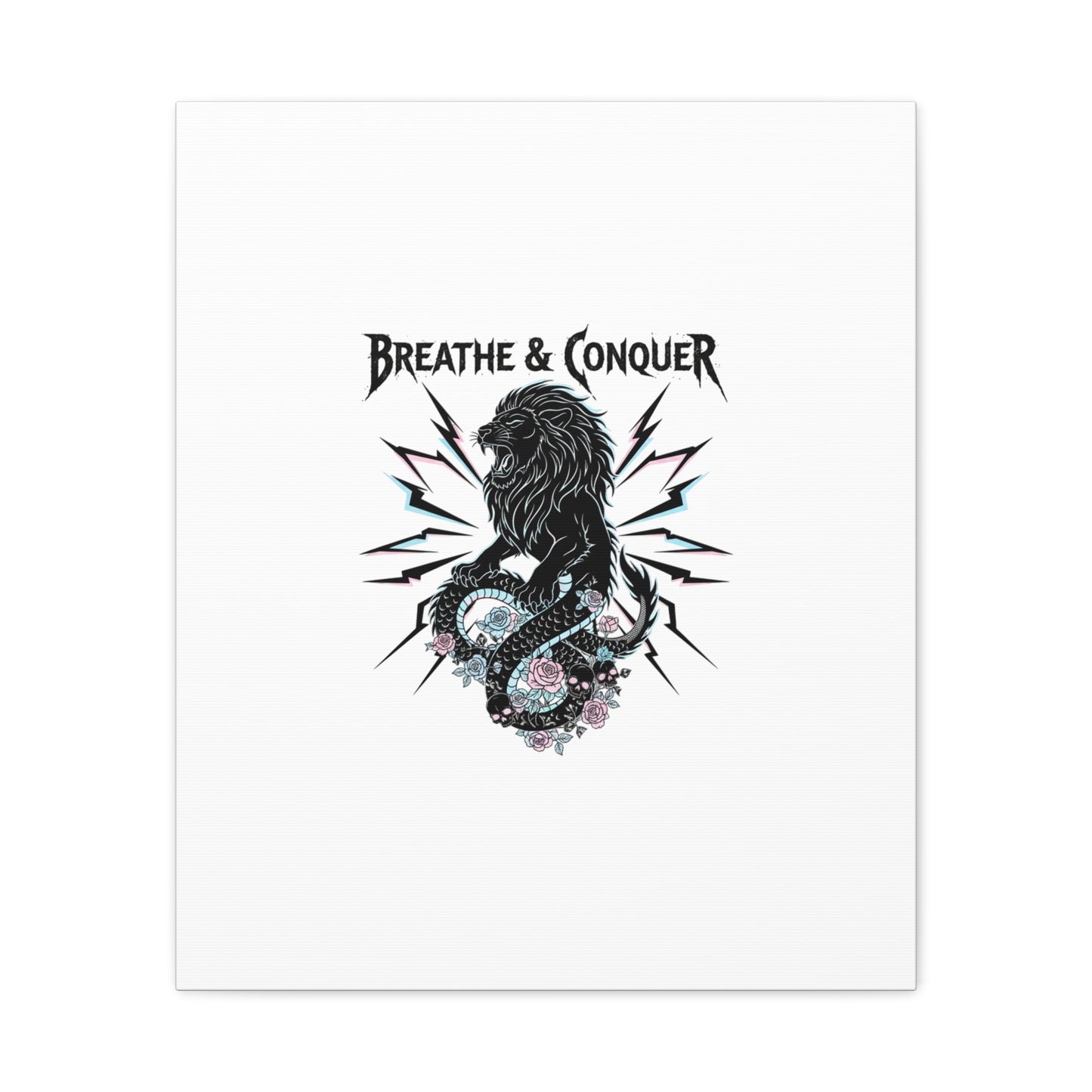 Breathe & Conquer Canvas | Matte Stretched Wall Art, Heavy Metal Wellness