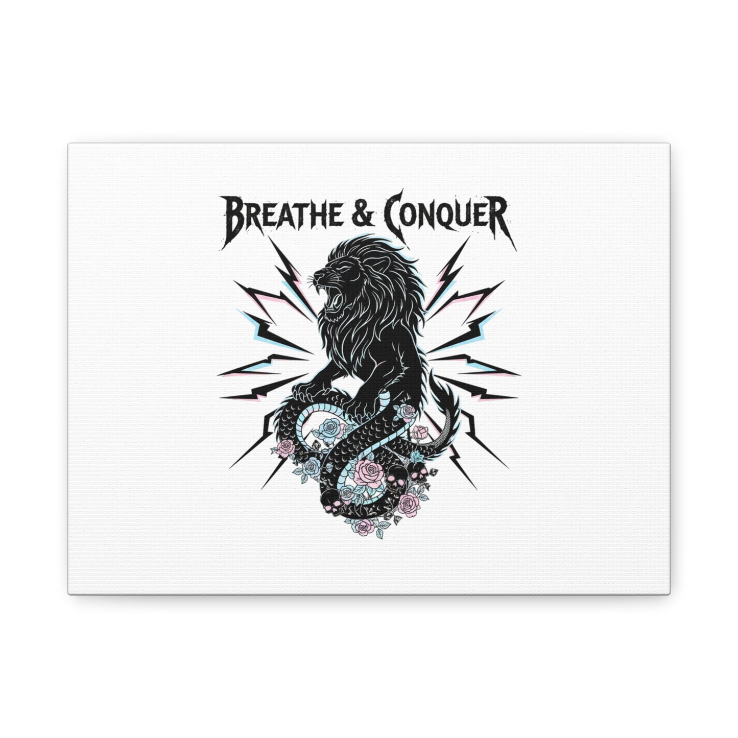 Breathe & Conquer Canvas | Matte Stretched Wall Art, Heavy Metal Wellness