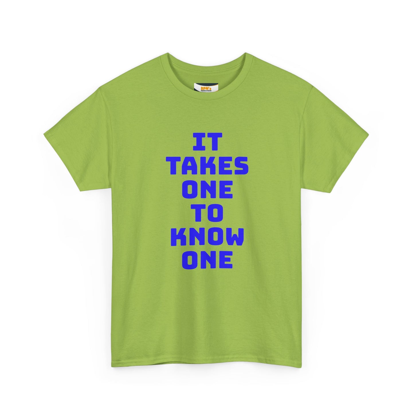 Unisex Heavy Cotton Tee - "It Takes One to Know One" | Perfect for Friendship Day, Casual Wear, Gift Ideas, Matching Tees