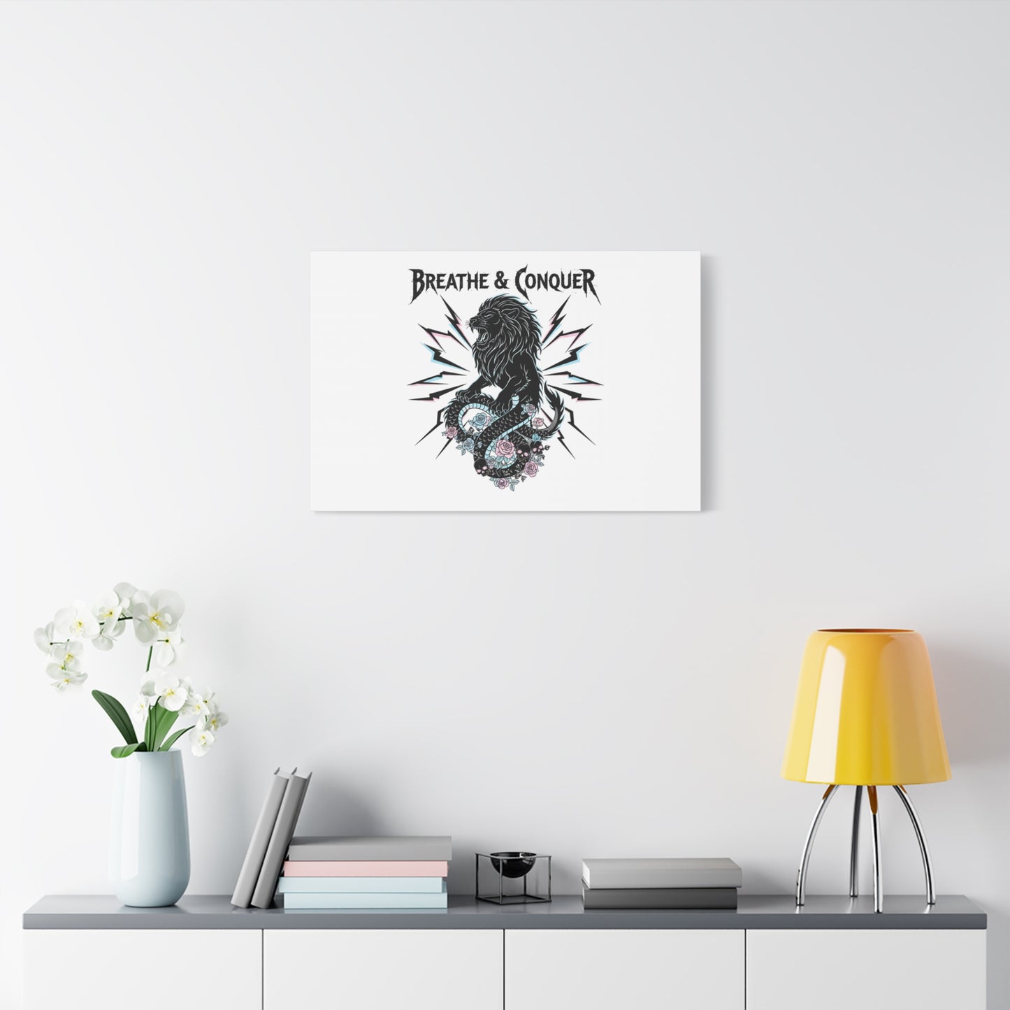 Breathe & Conquer Canvas | Matte Stretched Wall Art, Heavy Metal Wellness