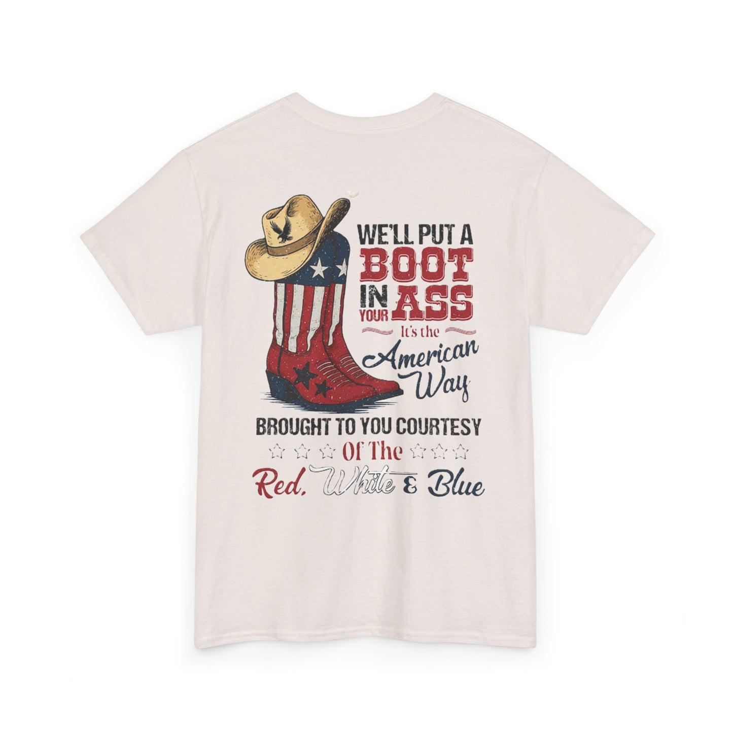 American Pride Tee, Unisex Cotton Shirt, Country Music Lover Gift, Patriotic Apparel, Independence Day Outfit, Cowboy Style Tee