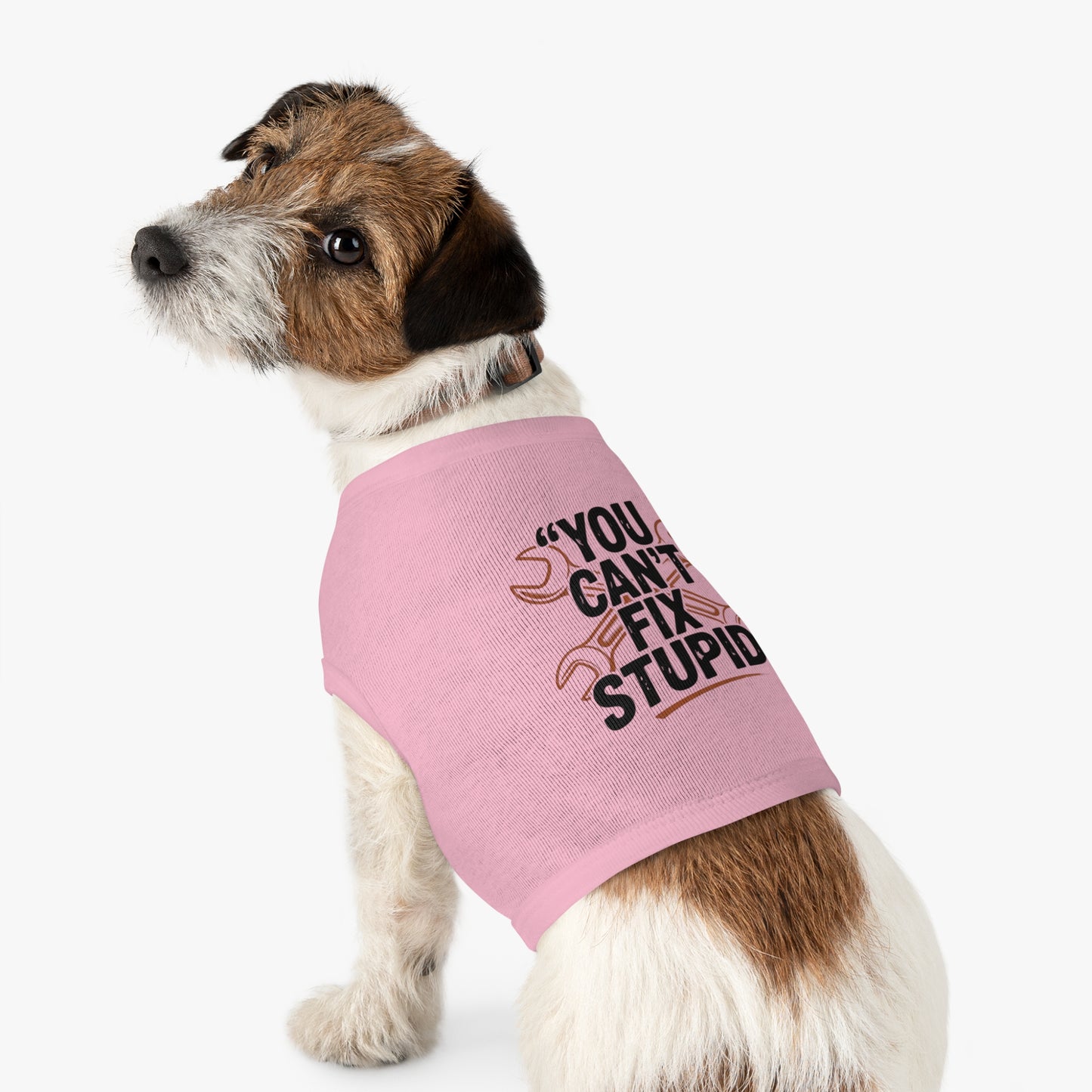 Humorous Pet Tank Top - You Can't Fix Stupid, Dog Apparel, Cat Clothes, Funny Pet Gift, Summer Pet Wear, Cute Animal Shirt