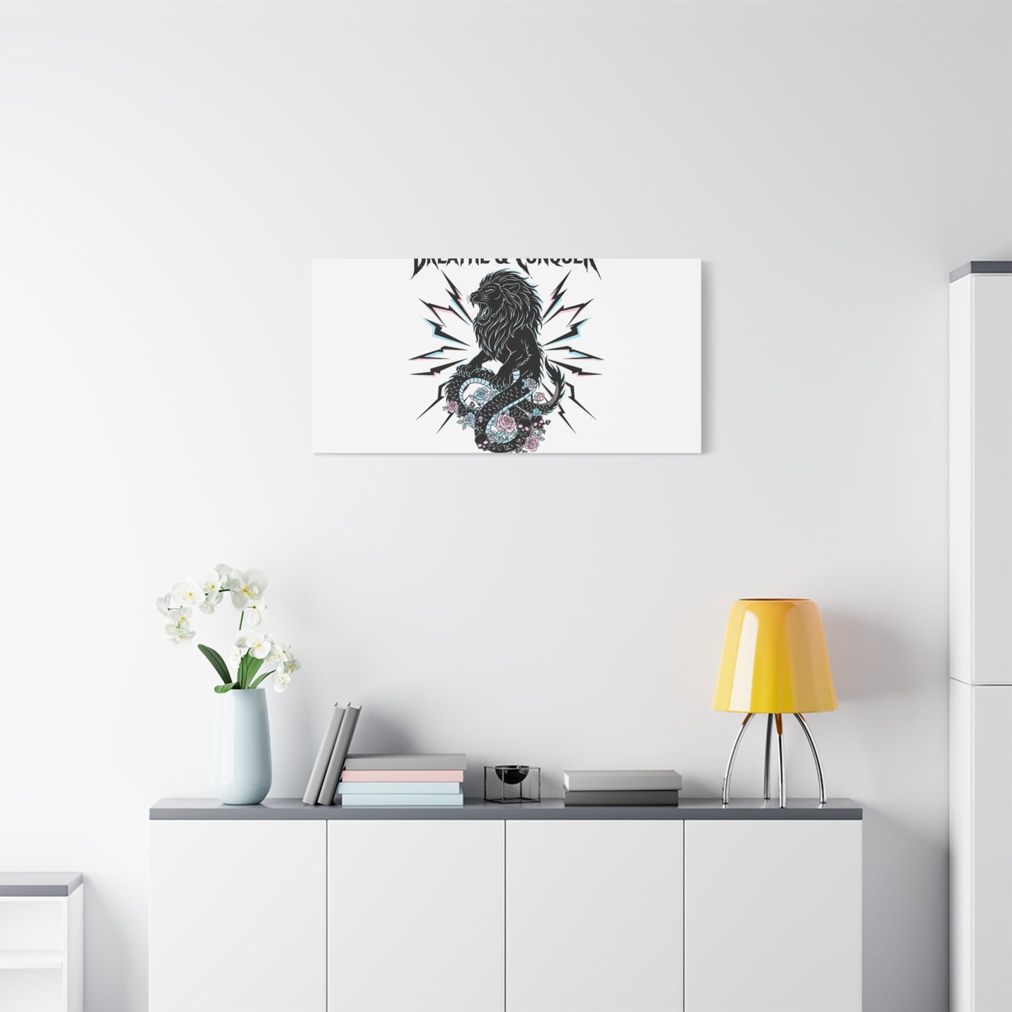 Breathe & Conquer Canvas | Matte Stretched Wall Art, Heavy Metal Wellness