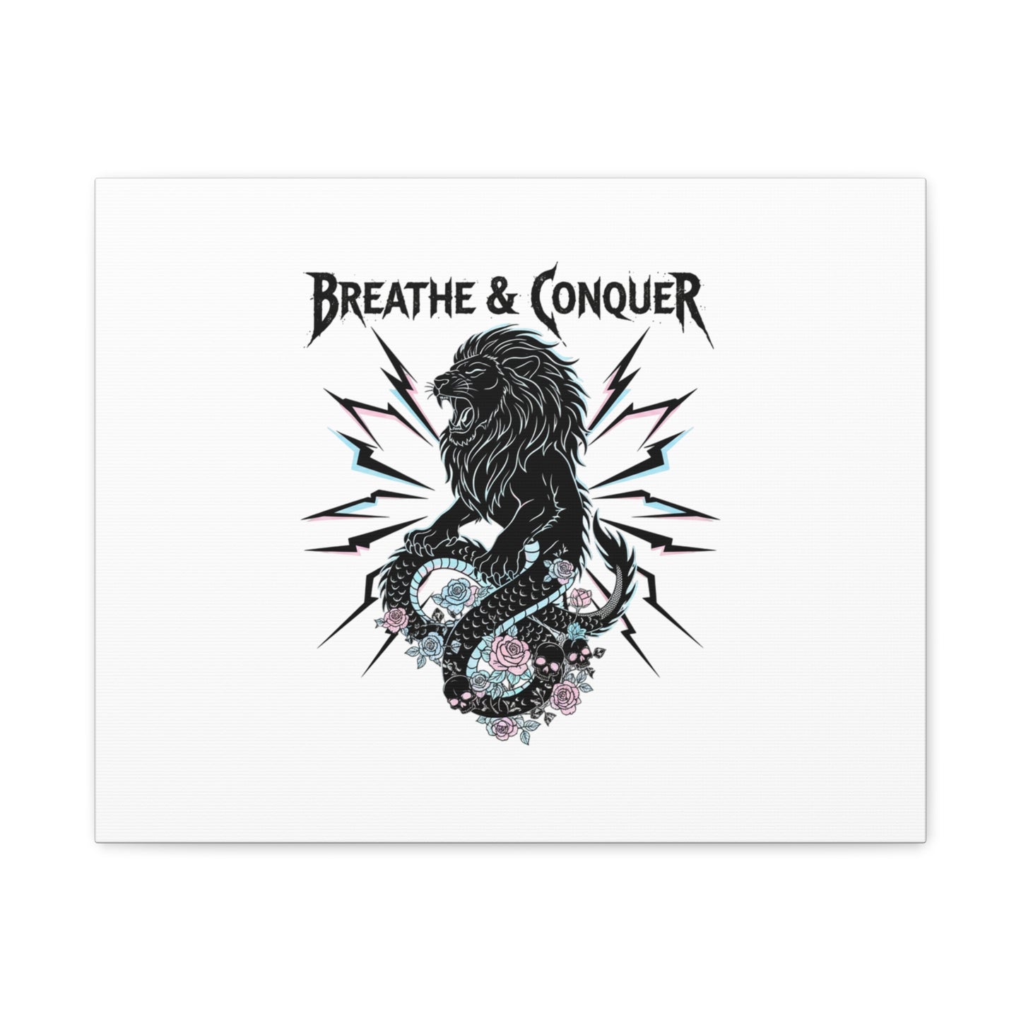 Breathe & Conquer Canvas | Matte Stretched Wall Art, Heavy Metal Wellness