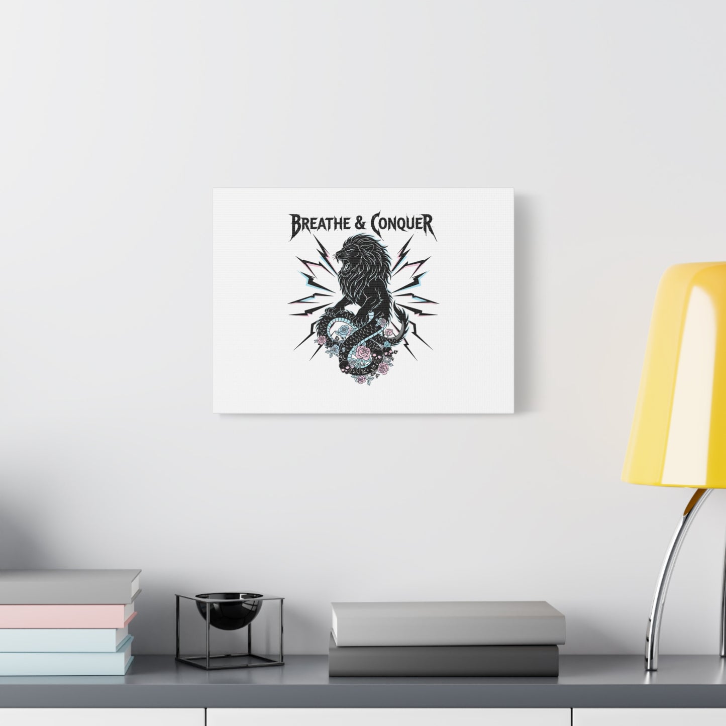 Breathe & Conquer Canvas | Matte Stretched Wall Art, Heavy Metal Wellness