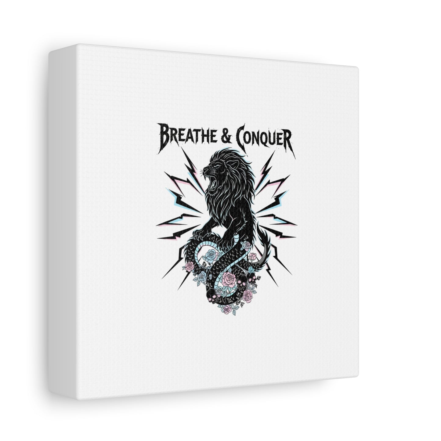 Breathe & Conquer Canvas | Matte Stretched Wall Art, Heavy Metal Wellness