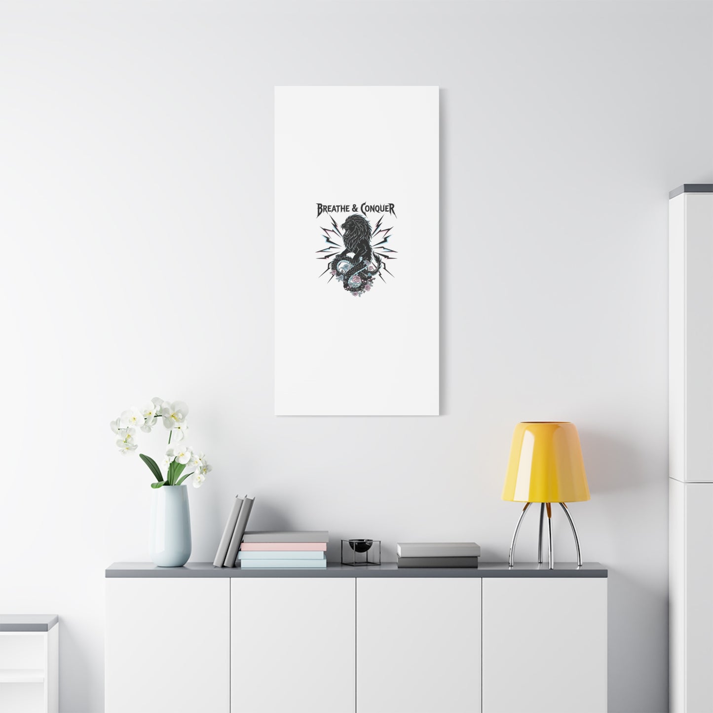 Breathe & Conquer Canvas | Matte Stretched Wall Art, Heavy Metal Wellness
