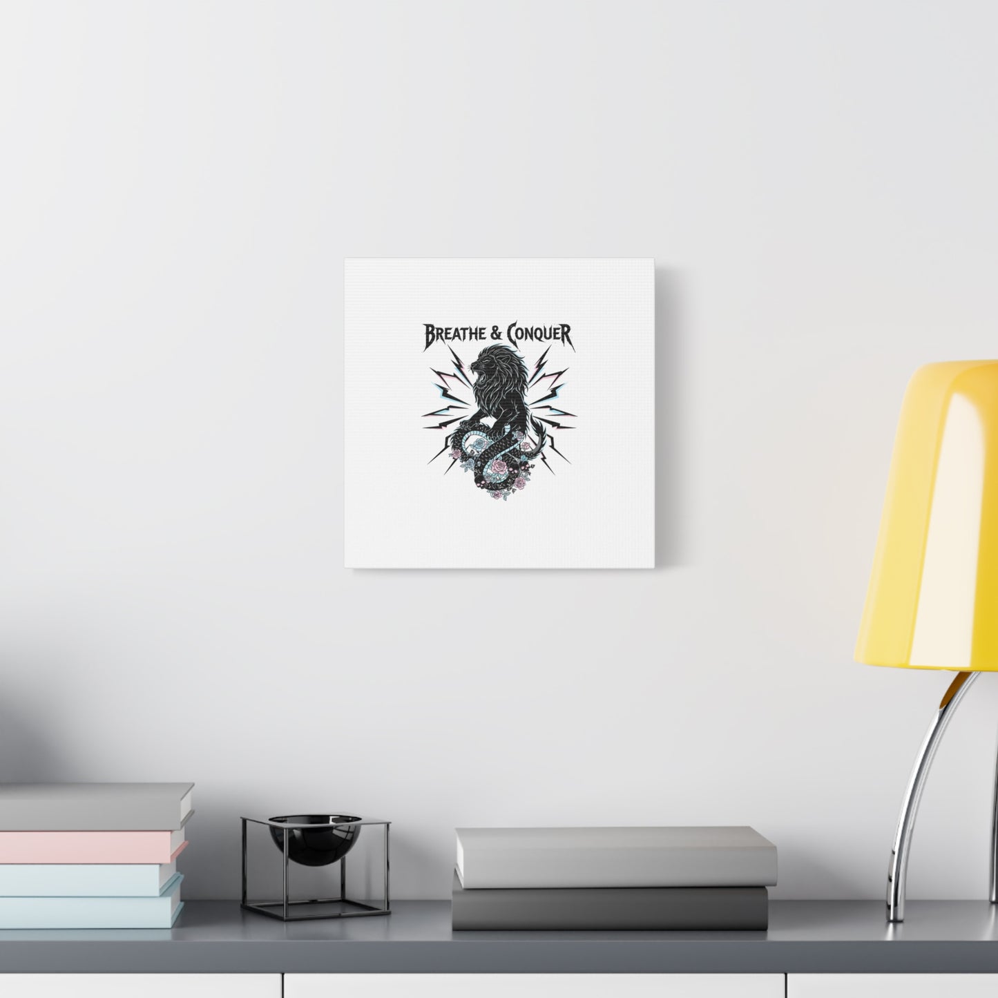 Breathe & Conquer Canvas | Matte Stretched Wall Art, Heavy Metal Wellness