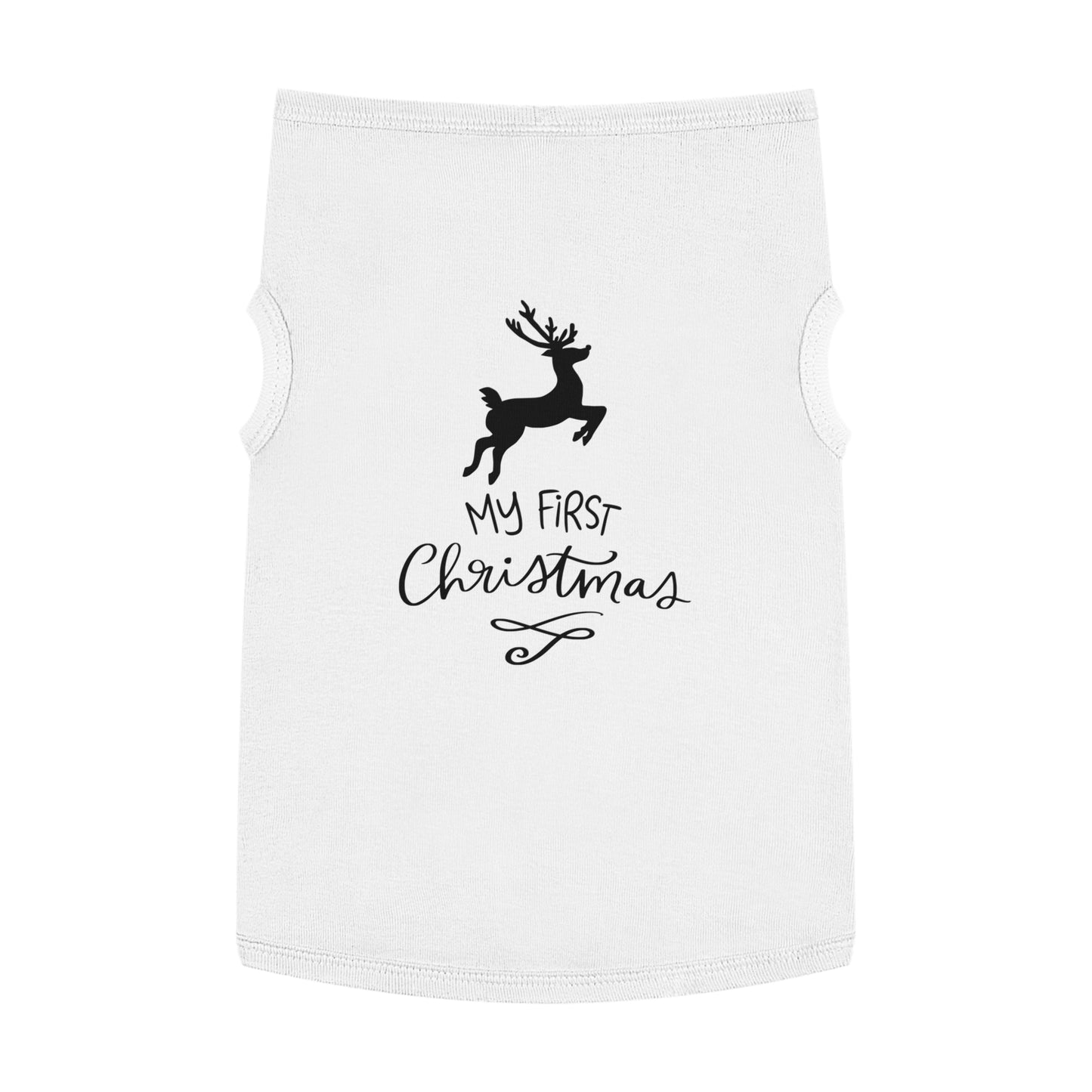 Christmas Pet Tank Top, Festive Dog Shirt, Holiday Apparel for Pets, My First Christmas Outfit, Cute Pet Gift