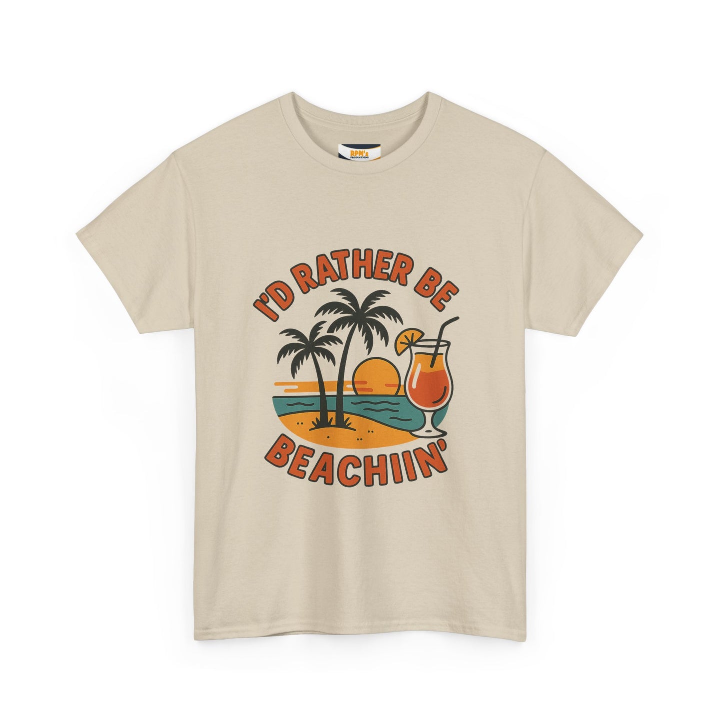Fun Beach Vibes Unisex Cotton Tee, Summer Shirt, Beach Lover Gift, Relaxed Fit Tee, Casual Wear, Vacation Apparel, Tropical Design