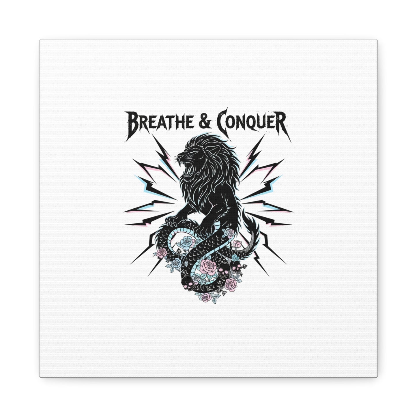Breathe & Conquer Canvas | Matte Stretched Wall Art, Heavy Metal Wellness