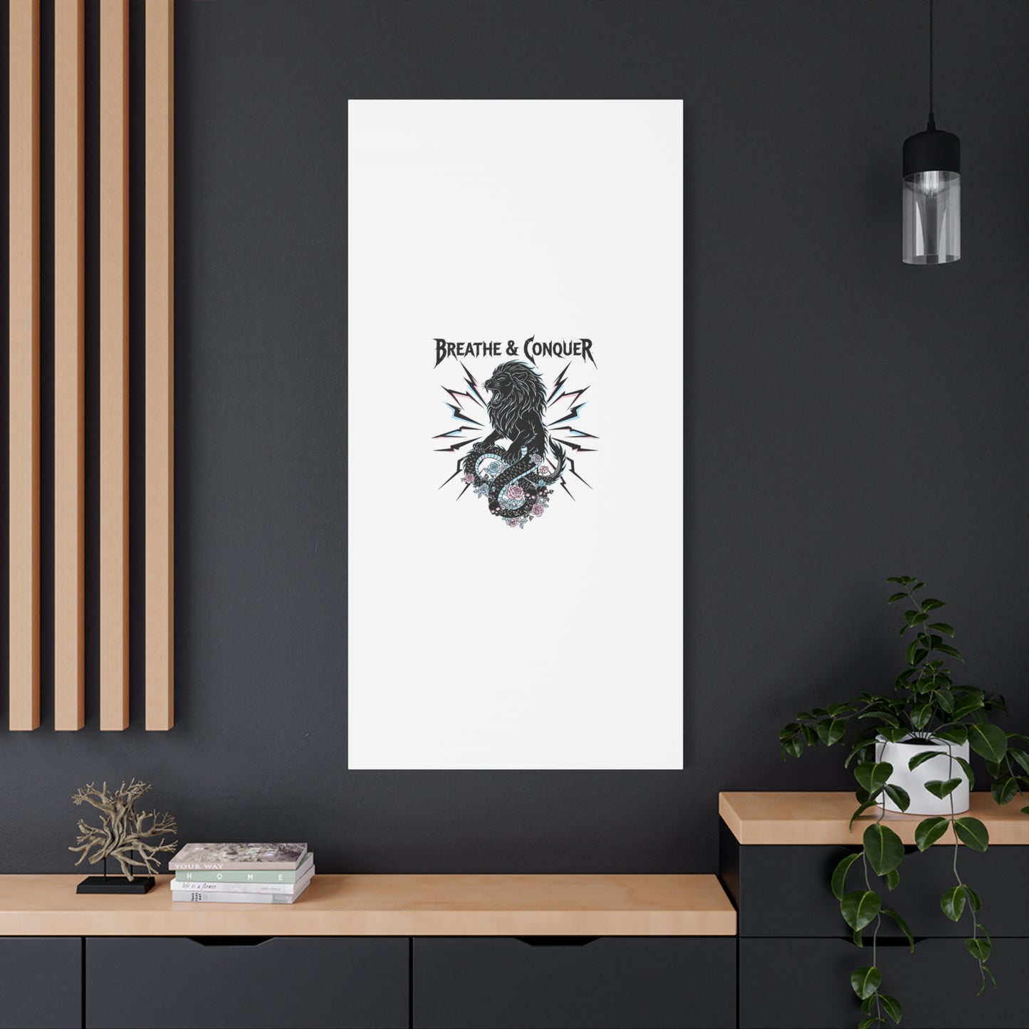 Breathe & Conquer Canvas | Matte Stretched Wall Art, Heavy Metal Wellness