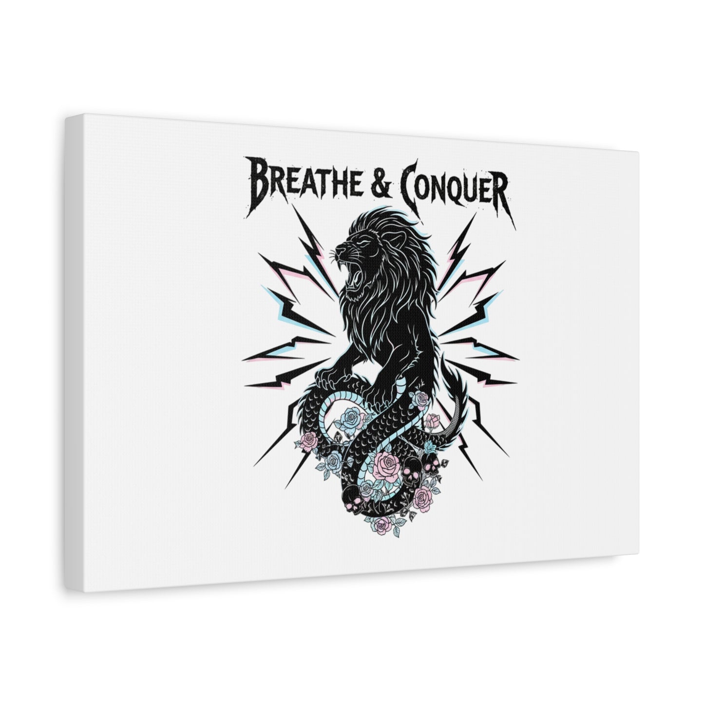 Breathe & Conquer Canvas | Matte Stretched Wall Art, Heavy Metal Wellness