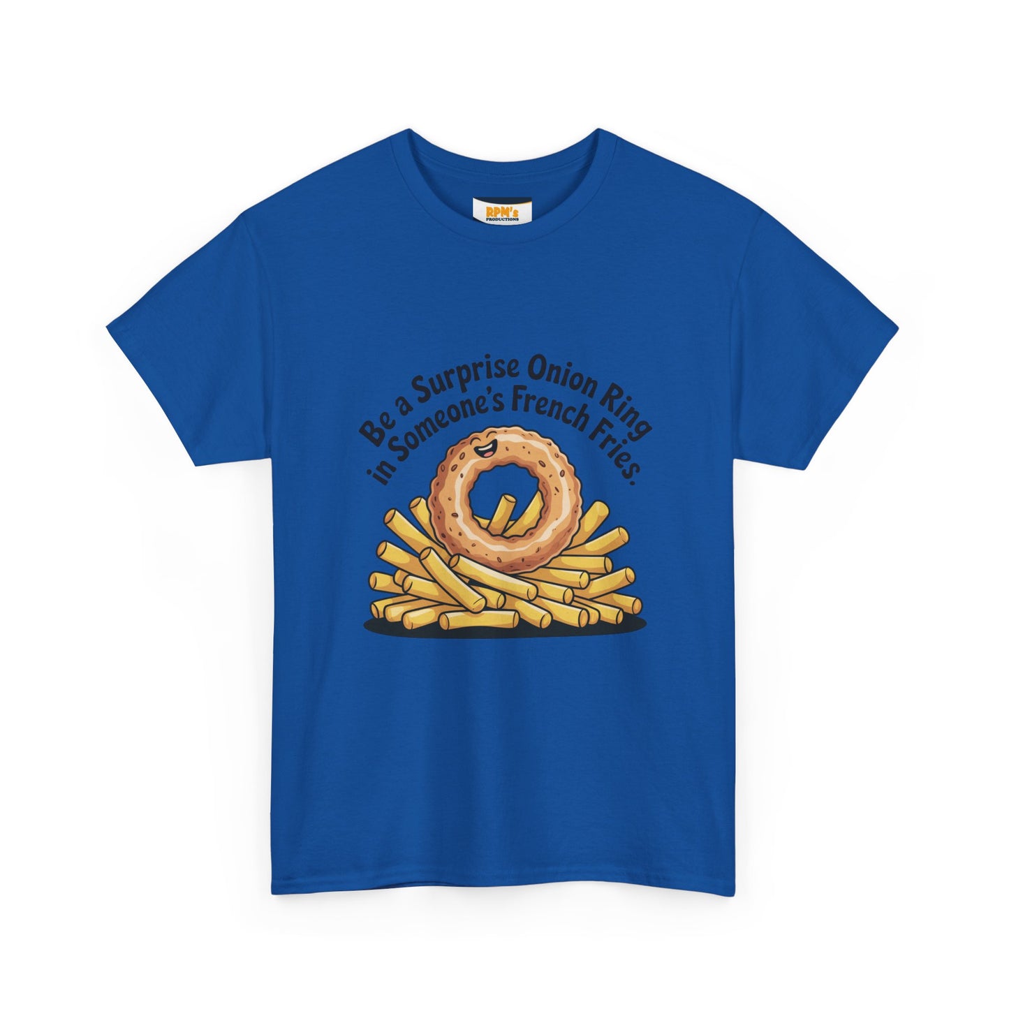 Funny Foodie Tee, Unisex Graphic Tee, Humor Shirt, Gift for Food Lovers, Casual Everyday Wear, Onion Ring Surprise Shirt