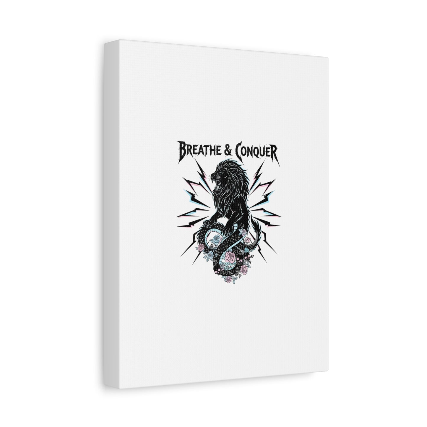 Breathe & Conquer Canvas | Matte Stretched Wall Art, Heavy Metal Wellness