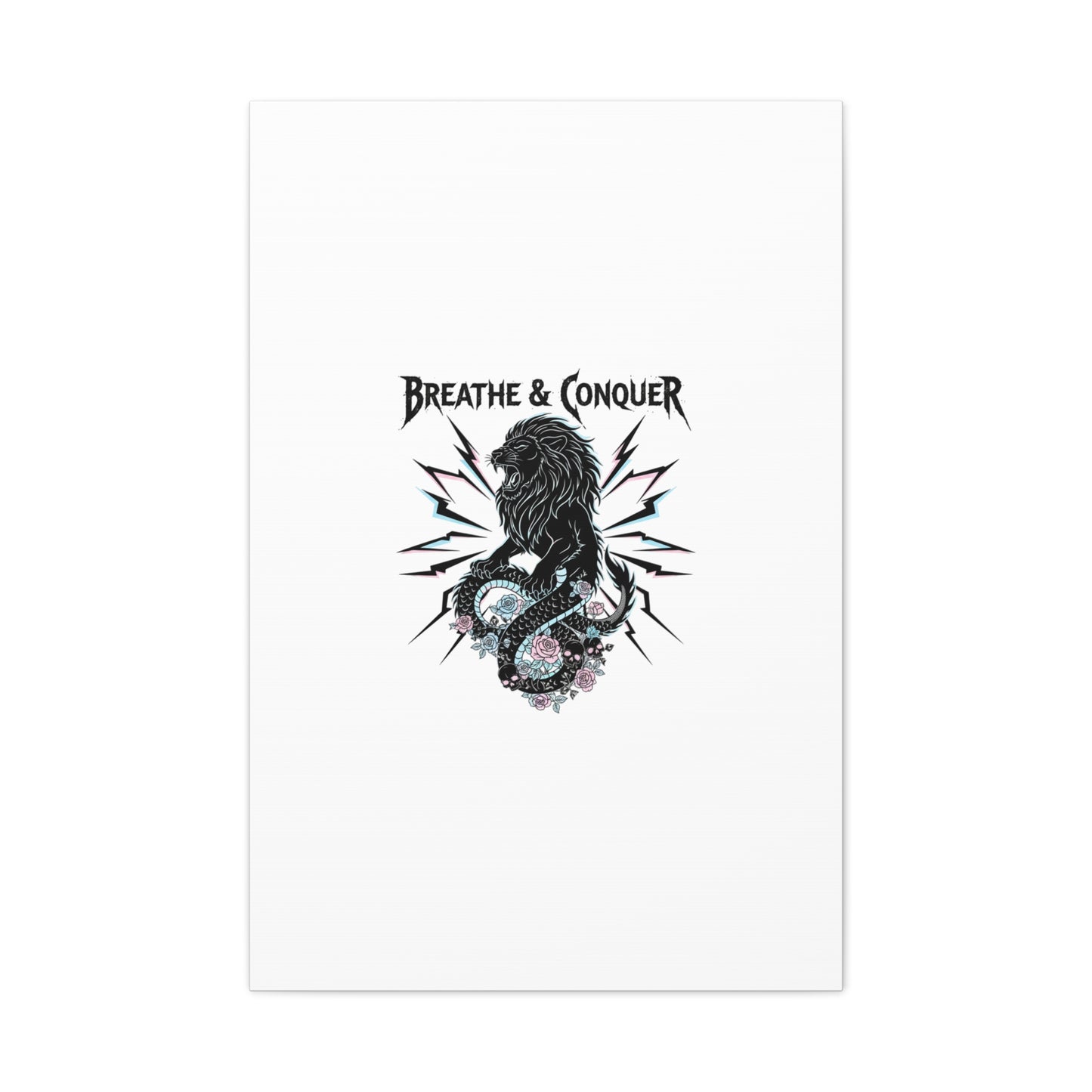 Breathe & Conquer Canvas | Matte Stretched Wall Art, Heavy Metal Wellness