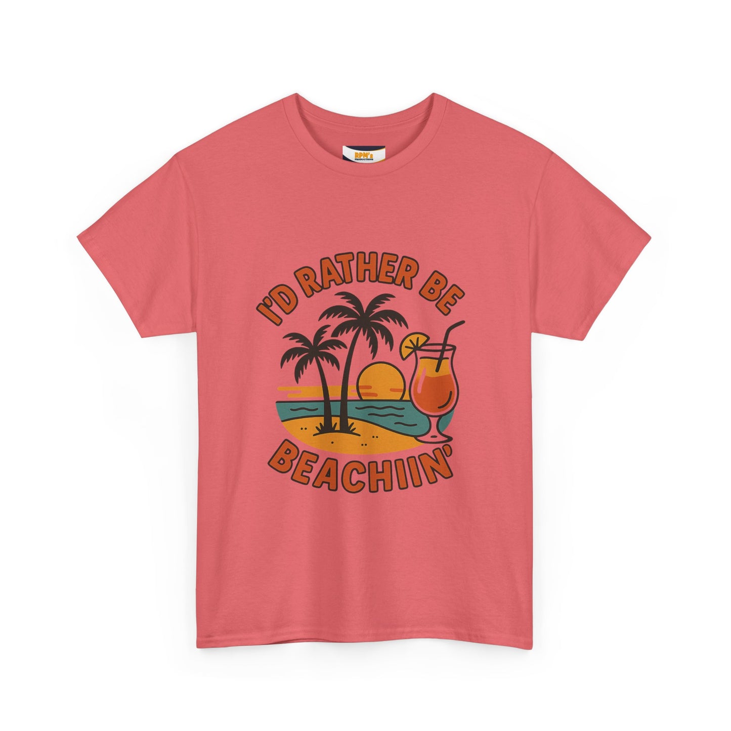 Fun Beach Vibes Unisex Cotton Tee, Summer Shirt, Beach Lover Gift, Relaxed Fit Tee, Casual Wear, Vacation Apparel, Tropical Design