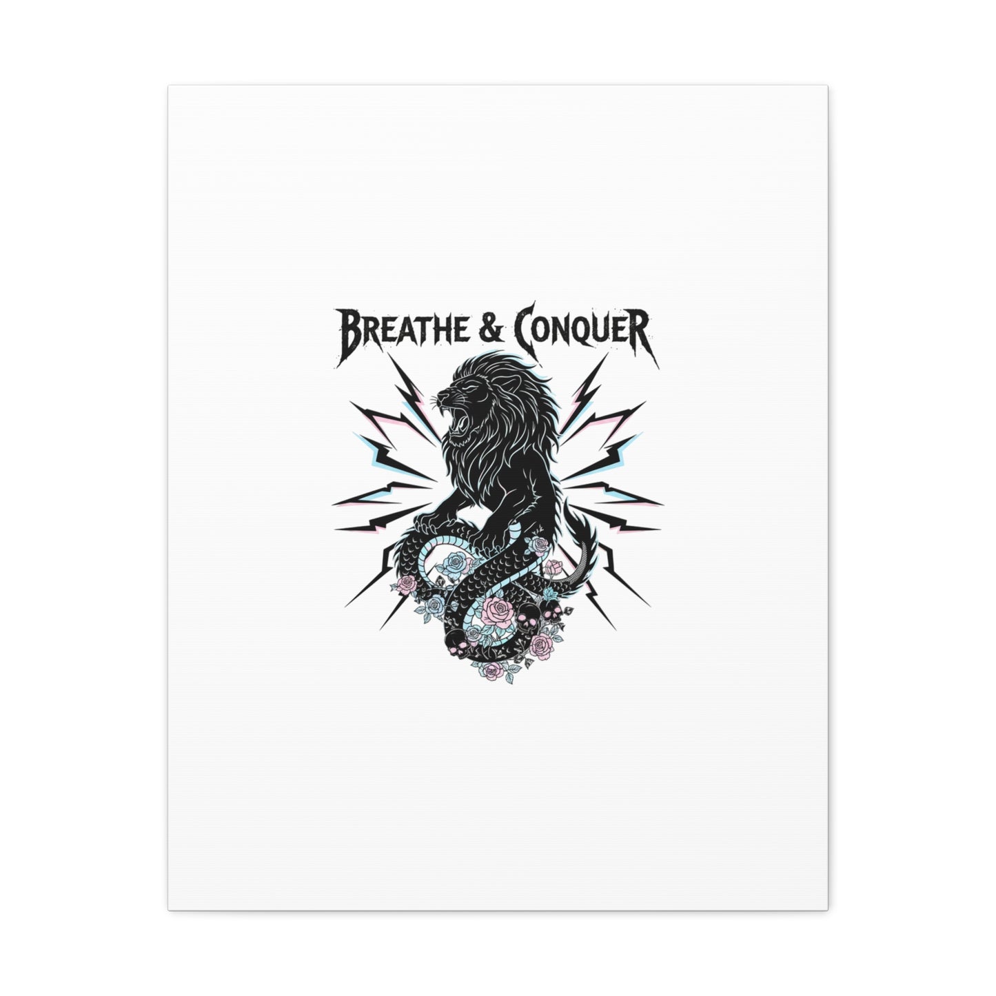 Breathe & Conquer Canvas | Matte Stretched Wall Art, Heavy Metal Wellness