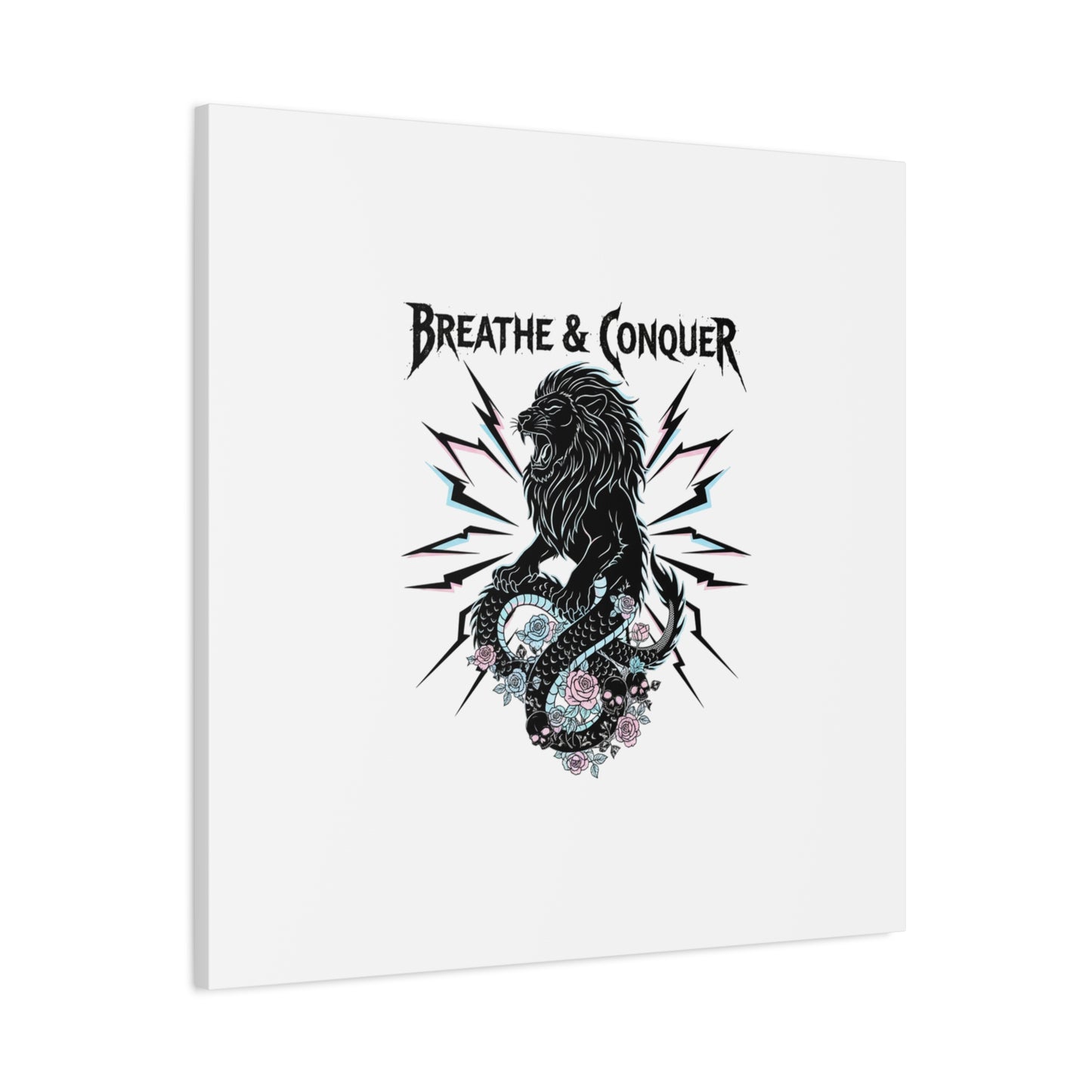 Breathe & Conquer Canvas | Matte Stretched Wall Art, Heavy Metal Wellness