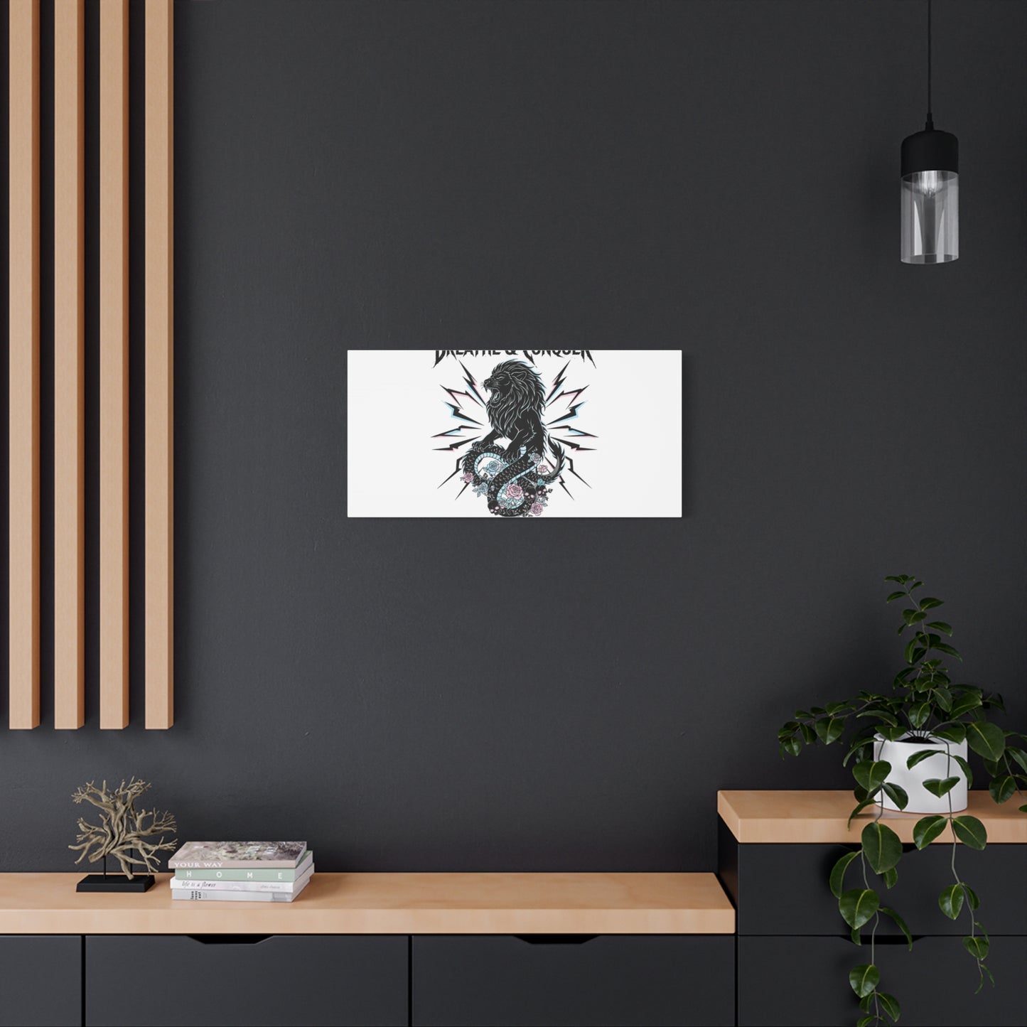 Breathe & Conquer Canvas | Matte Stretched Wall Art, Heavy Metal Wellness