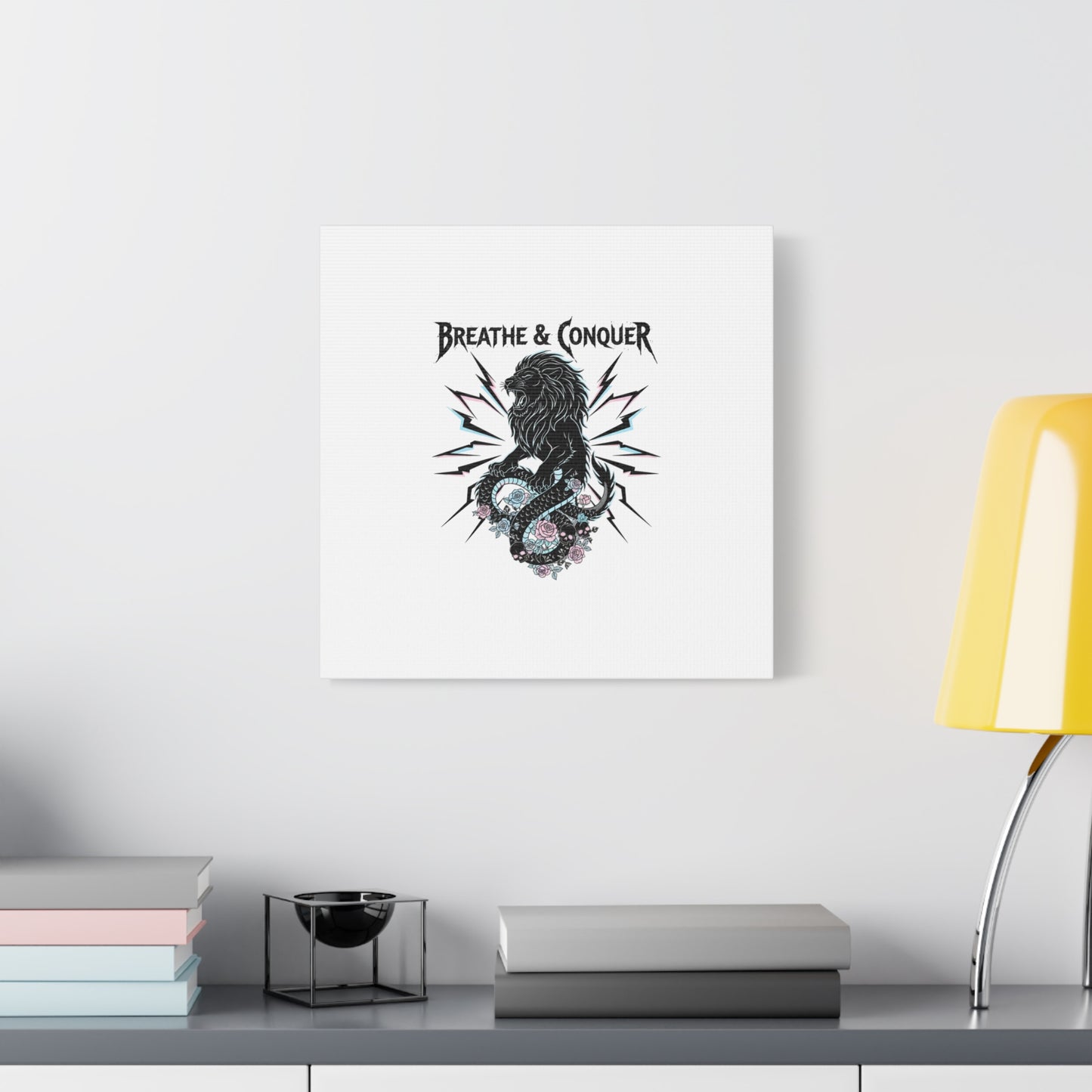Breathe & Conquer Canvas | Matte Stretched Wall Art, Heavy Metal Wellness