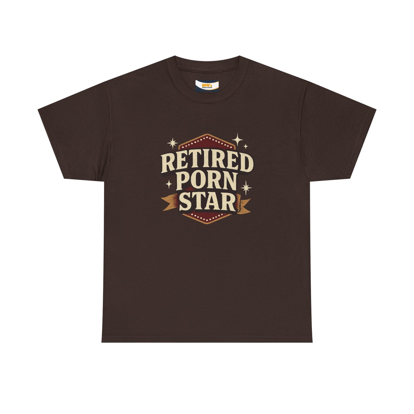 Retired Porn Star Unisex Heavy Cotton Tee, Funny Gift, Party Tee, Humorous Shirt, Adult Humor Apparel, Birthday Present
