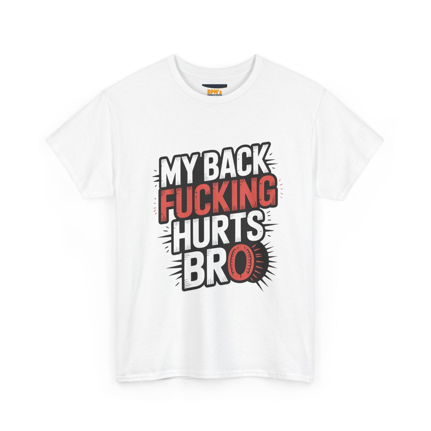 Funny Back Pain Unisex Tee, Joke T-Shirt, Gift for Friends, Humor Clothing, Casual Wear, Comfort Tee.