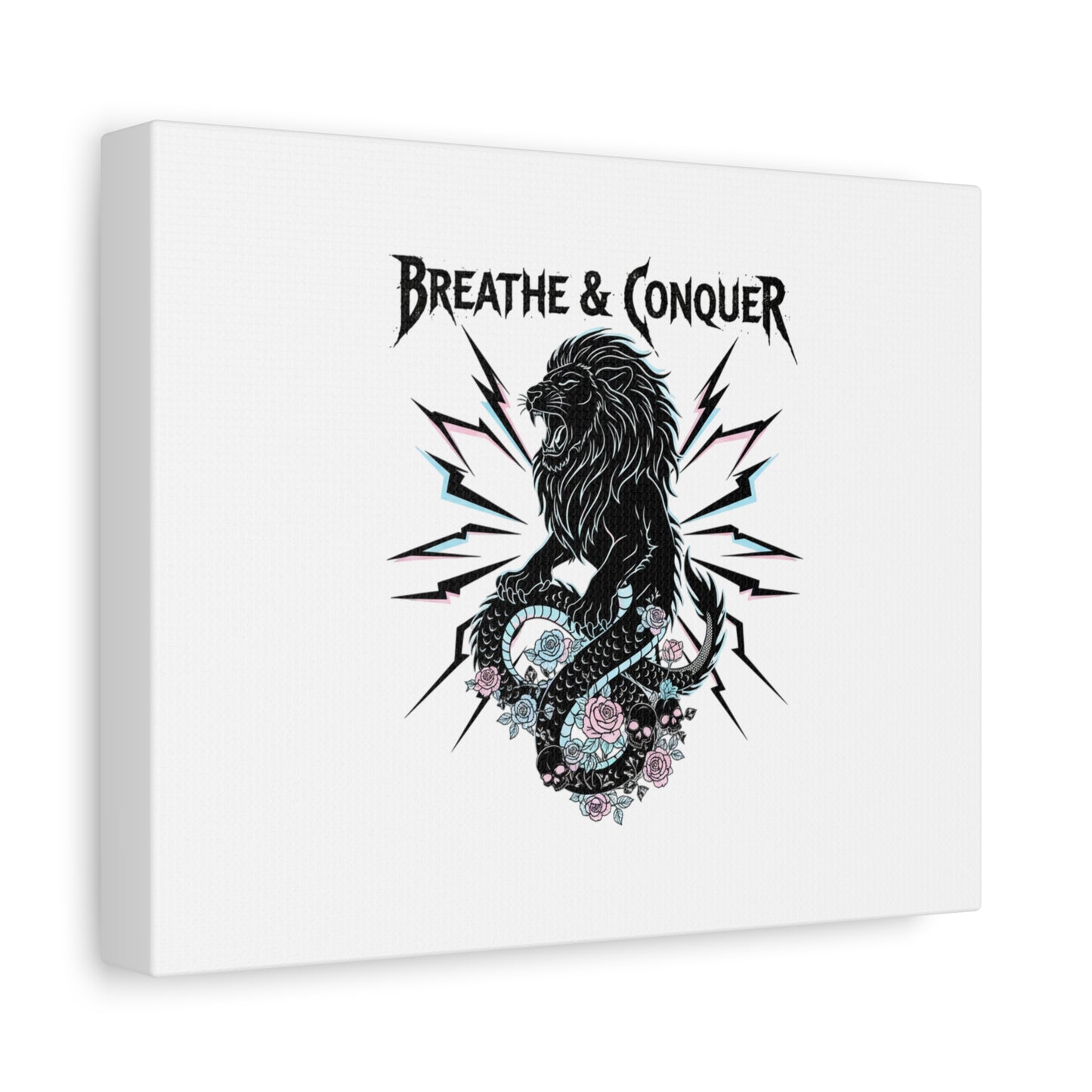 Breathe & Conquer Canvas | Matte Stretched Wall Art, Heavy Metal Wellness