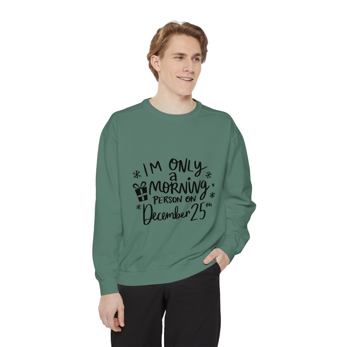 Festive Morning Sweatshirt | Christmas Apparel, Holiday Gift, Cozy Sweater, Unisex Sweatshirt, December Celebration Wear
