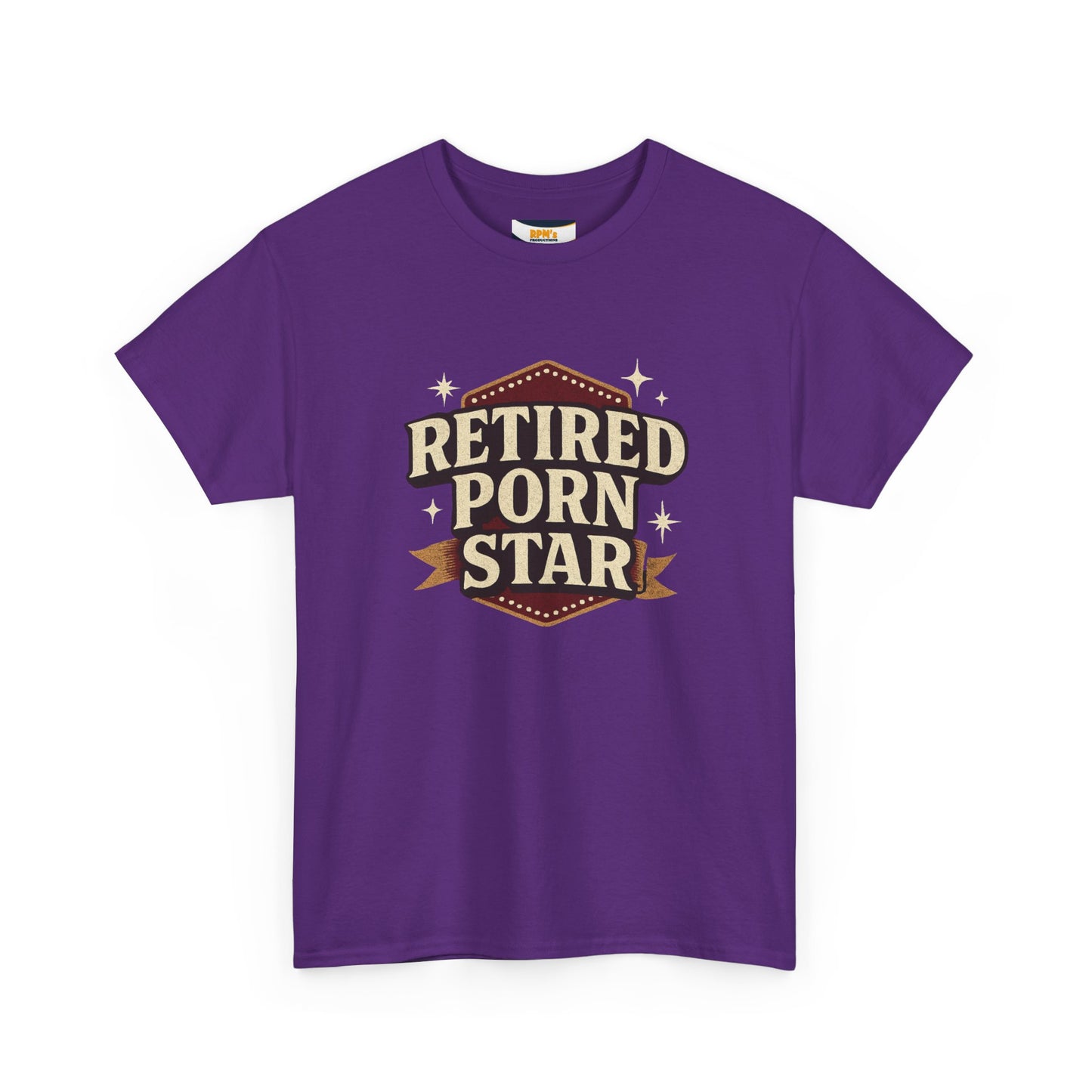 Retired Porn Star Unisex Heavy Cotton Tee, Funny Gift, Party Tee, Humorous Shirt, Adult Humor Apparel, Birthday Present