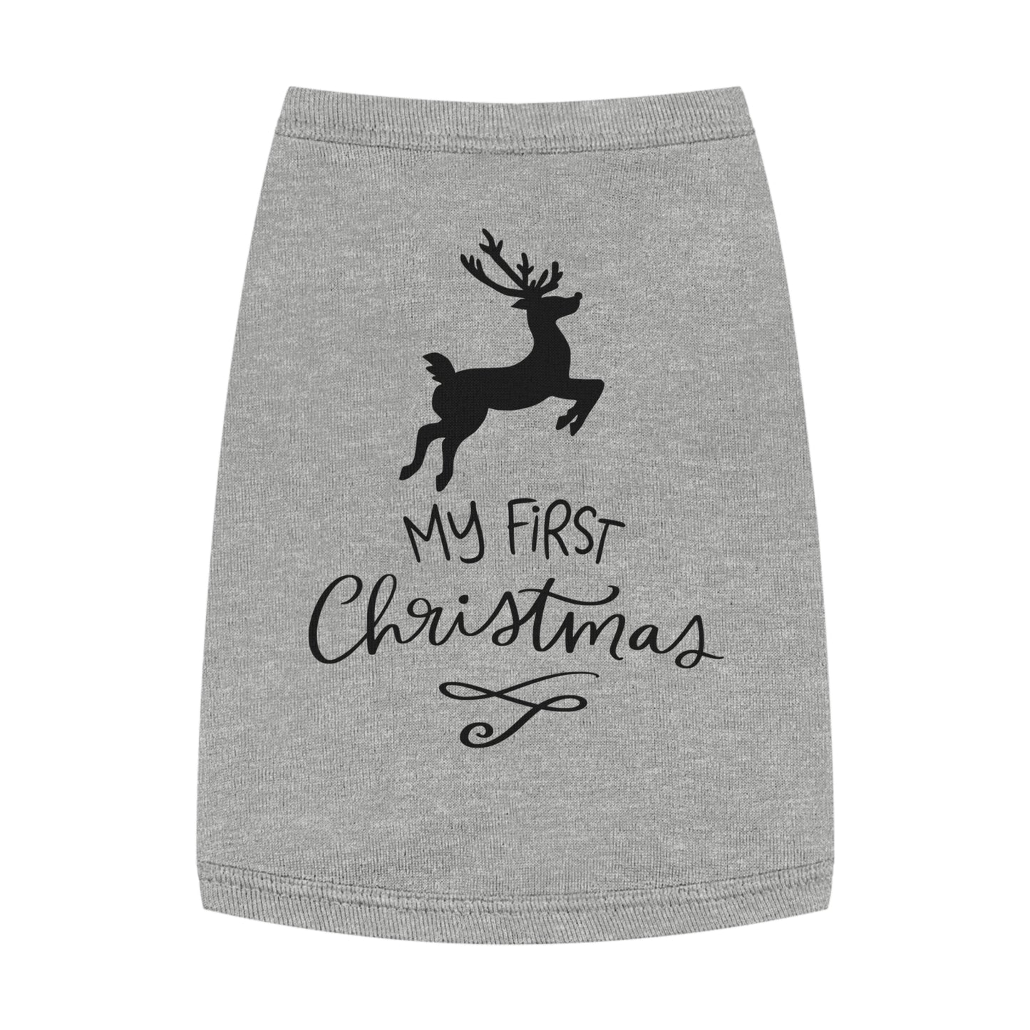 Christmas Pet Tank Top, Festive Dog Shirt, Holiday Apparel for Pets, My First Christmas Outfit, Cute Pet Gift
