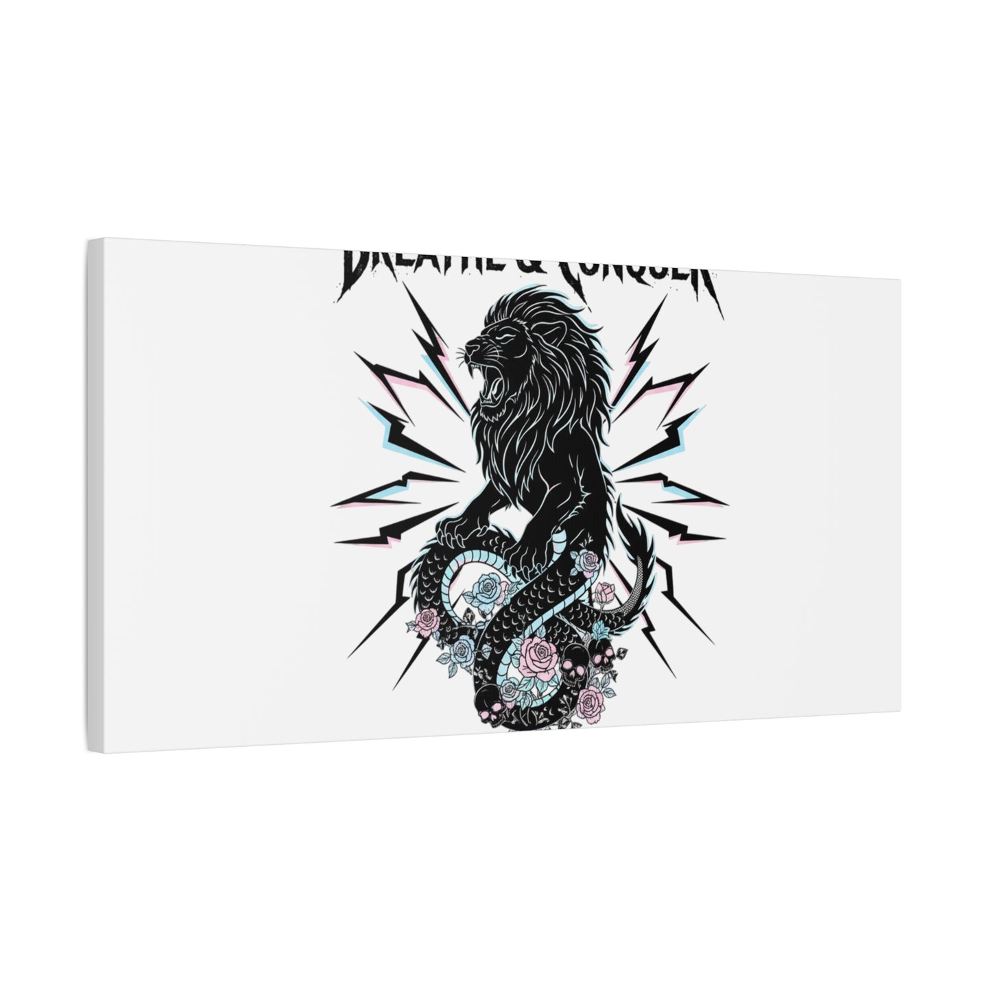 Breathe & Conquer Canvas | Matte Stretched Wall Art, Heavy Metal Wellness