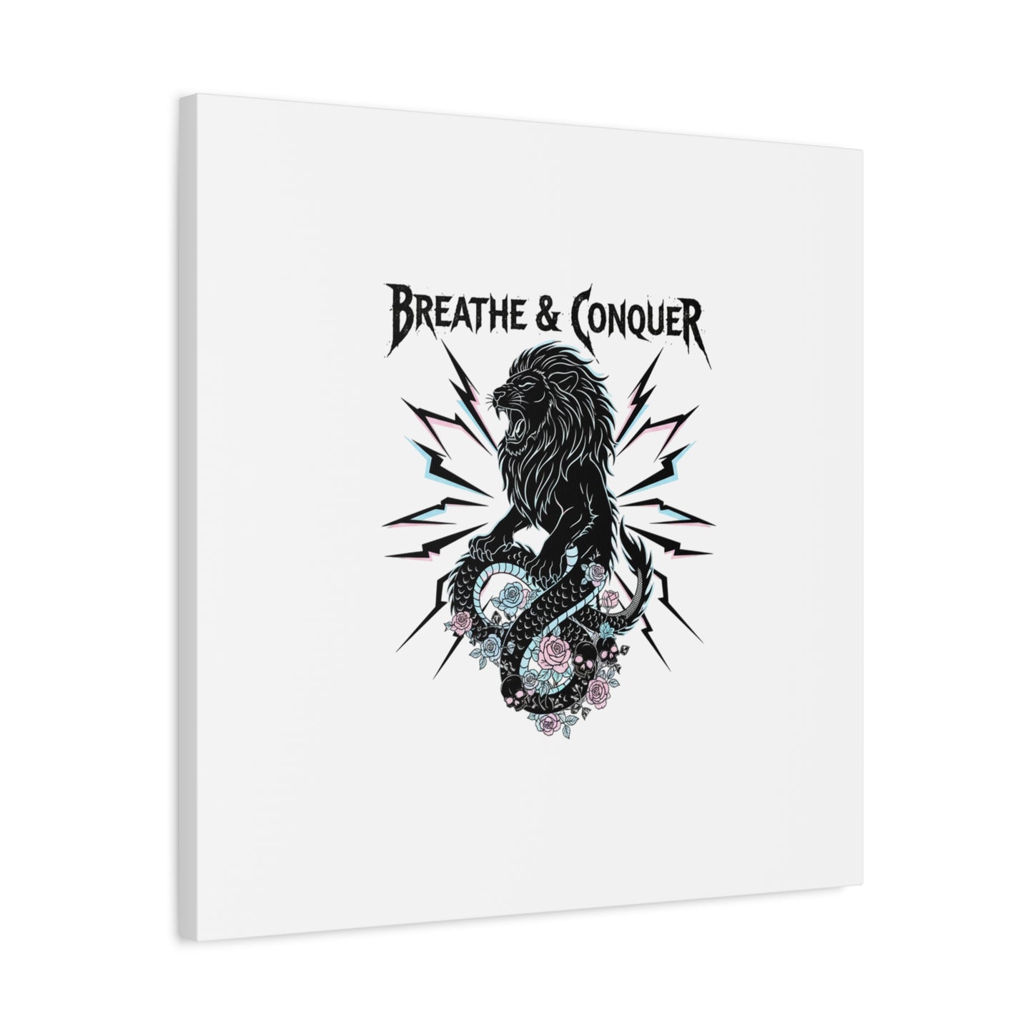 Breathe & Conquer Canvas | Matte Stretched Wall Art, Heavy Metal Wellness