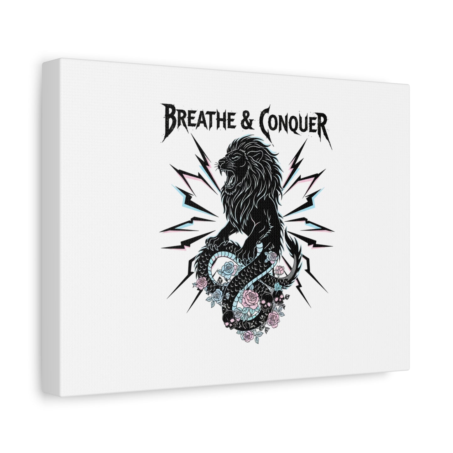 Breathe & Conquer Canvas | Matte Stretched Wall Art, Heavy Metal Wellness