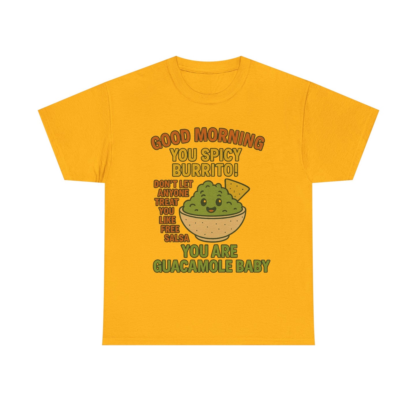 Funny Guacamole Tee, Spicy Burrito Shirt, Humor T-Shirt, Foodie Gift, Unique Cotton Tee, Casual Wear