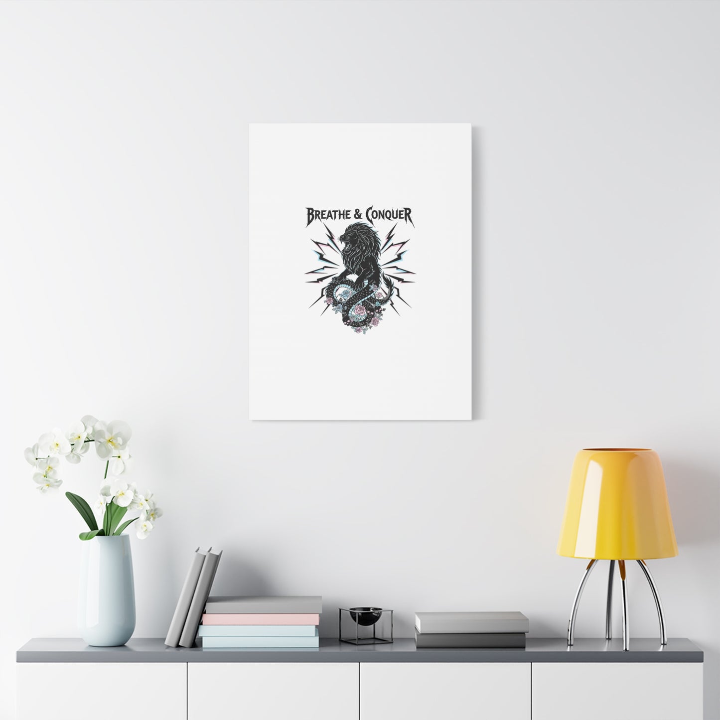 Breathe & Conquer Canvas | Matte Stretched Wall Art, Heavy Metal Wellness