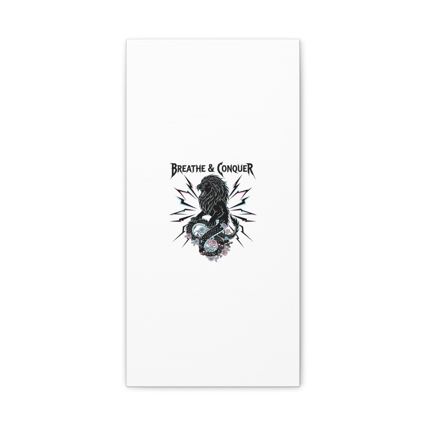 Breathe & Conquer Canvas | Matte Stretched Wall Art, Heavy Metal Wellness
