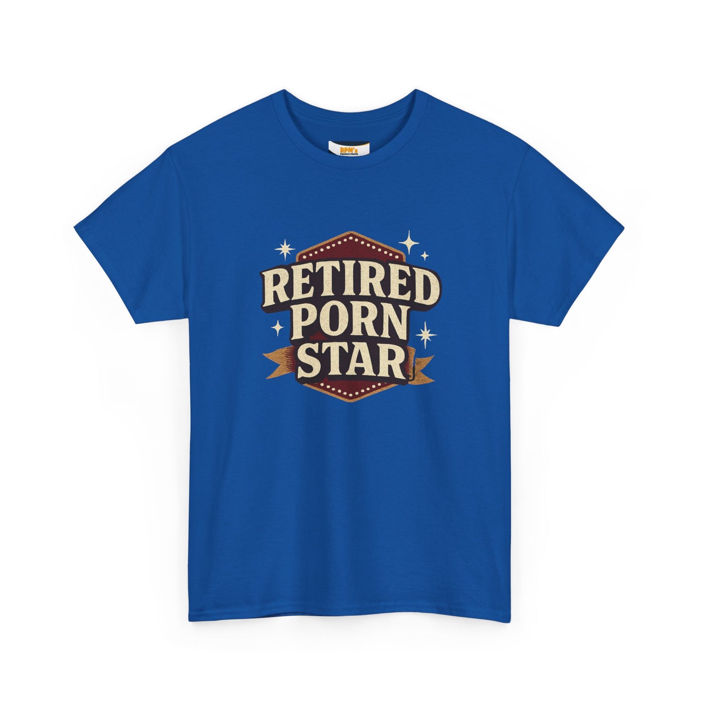 Retired Porn Star Unisex Heavy Cotton Tee, Funny Gift, Party Tee, Humorous Shirt, Adult Humor Apparel, Birthday Present