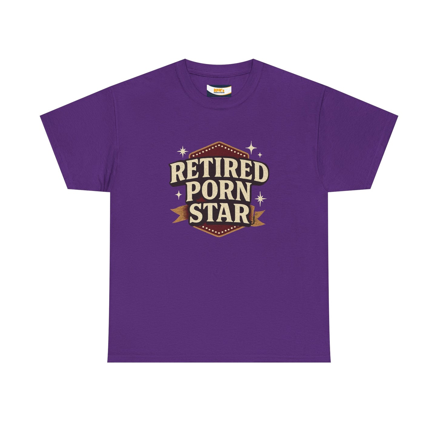 Retired Porn Star Unisex Heavy Cotton Tee, Funny Gift, Party Tee, Humorous Shirt, Adult Humor Apparel, Birthday Present