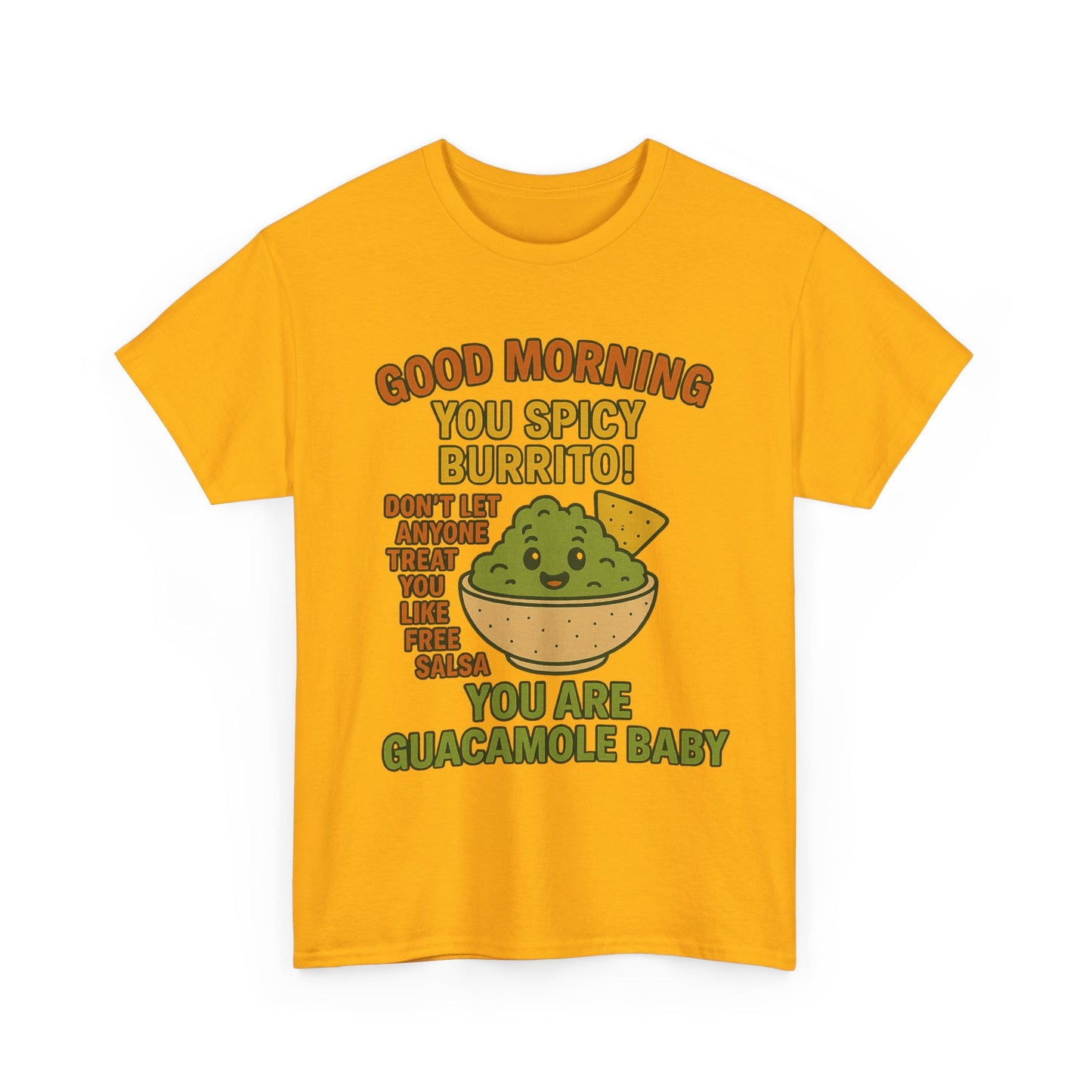 Funny Guacamole Tee, Spicy Burrito Shirt, Humor T-Shirt, Foodie Gift, Unique Cotton Tee, Casual Wear