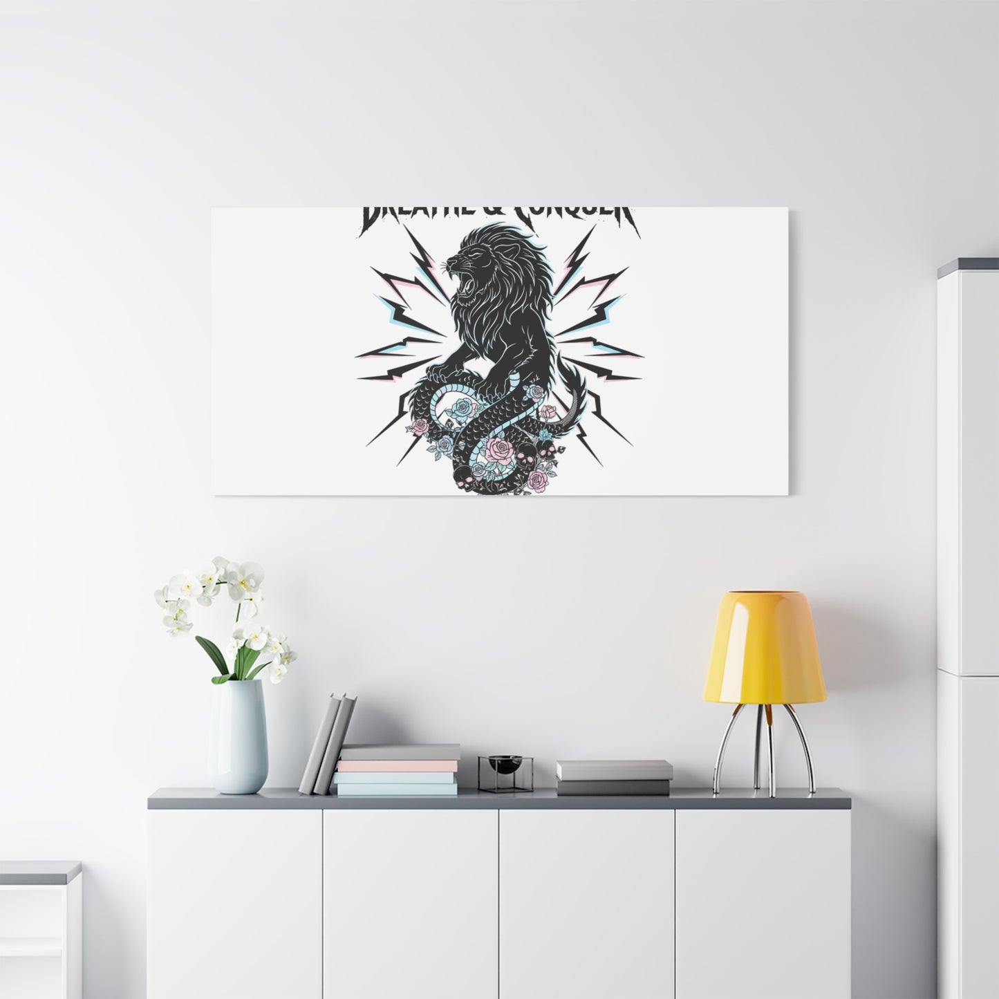Breathe & Conquer Canvas | Matte Stretched Wall Art, Heavy Metal Wellness