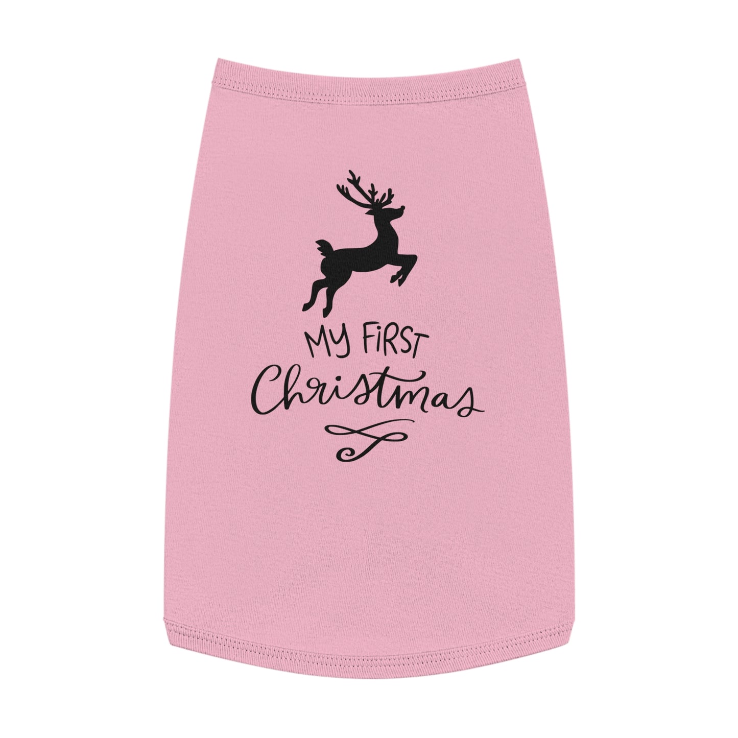 Christmas Pet Tank Top, Festive Dog Shirt, Holiday Apparel for Pets, My First Christmas Outfit, Cute Pet Gift