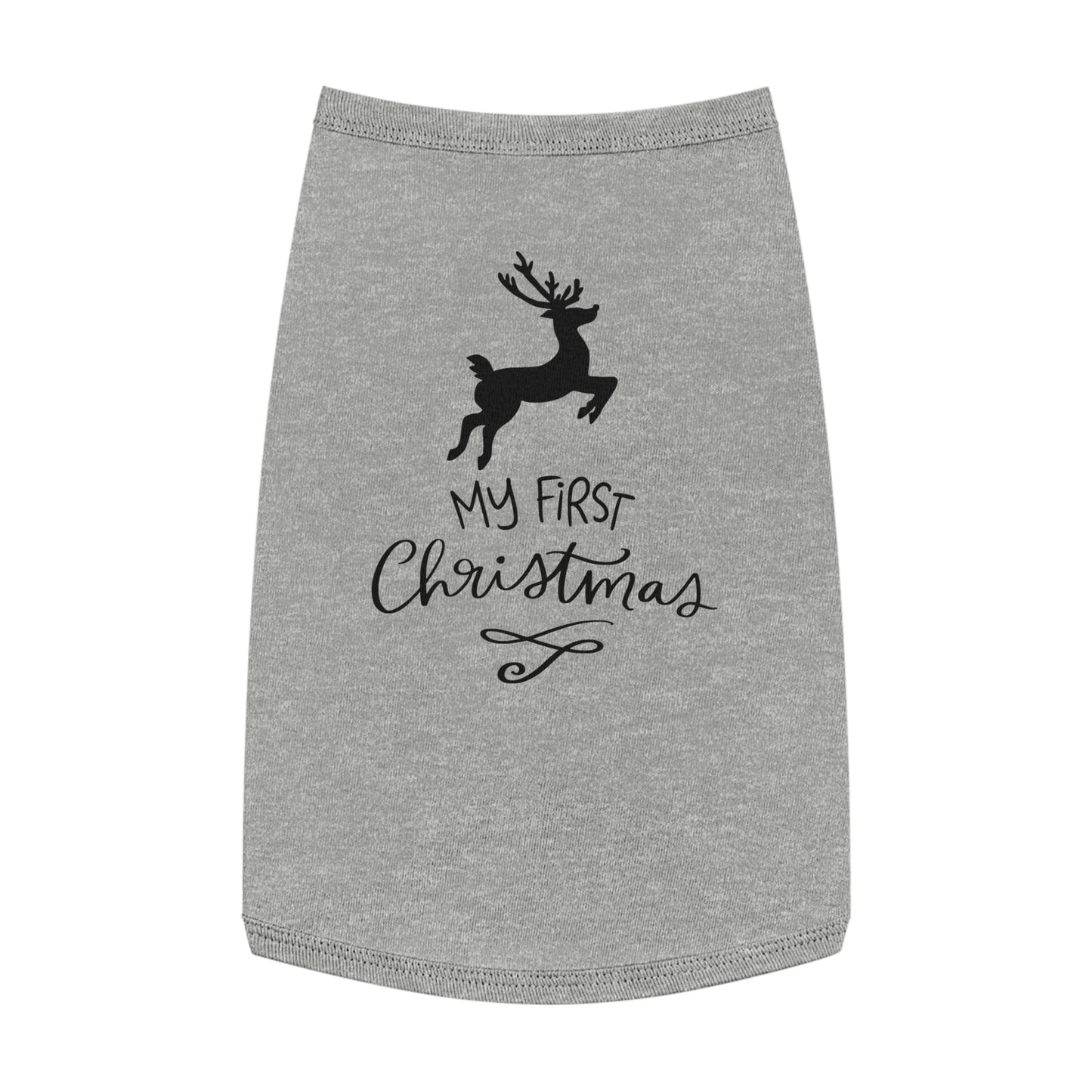 Christmas Pet Tank Top, Festive Dog Shirt, Holiday Apparel for Pets, My First Christmas Outfit, Cute Pet Gift