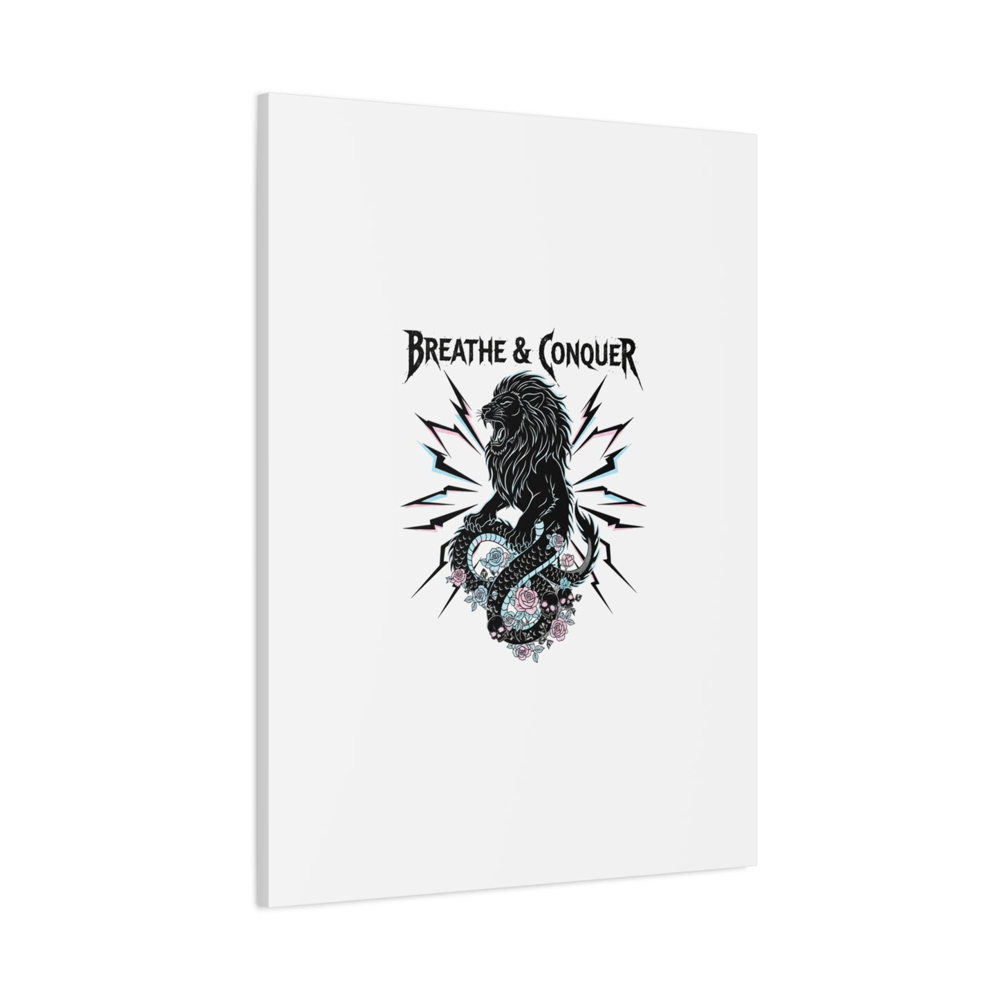 Breathe & Conquer Canvas | Matte Stretched Wall Art, Heavy Metal Wellness
