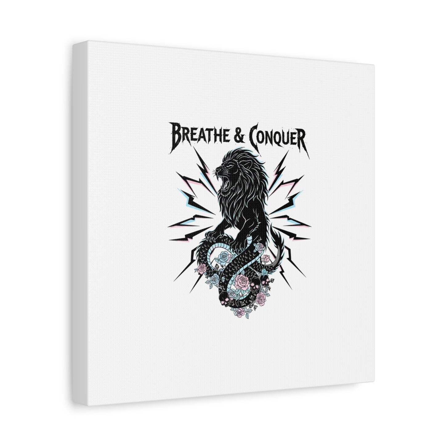 Breathe & Conquer Canvas | Matte Stretched Wall Art, Heavy Metal Wellness