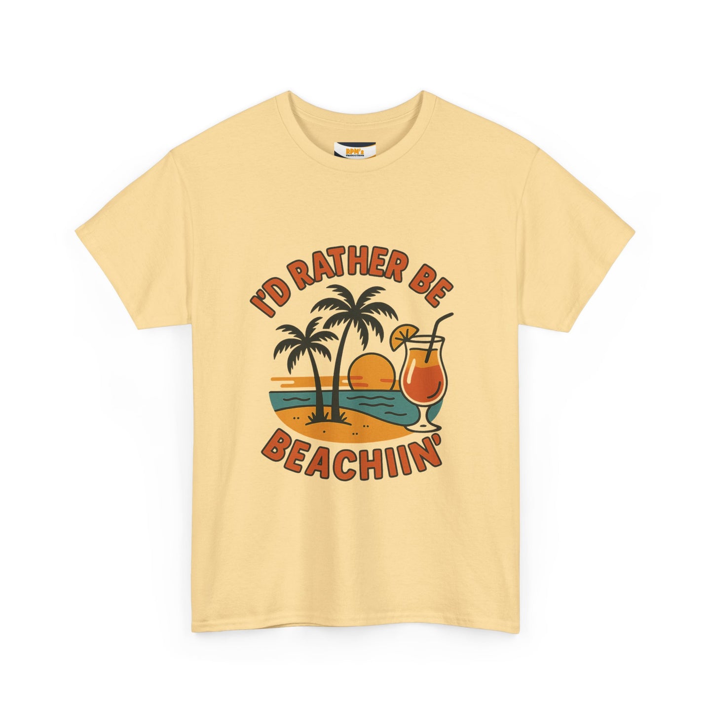 Fun Beach Vibes Unisex Cotton Tee, Summer Shirt, Beach Lover Gift, Relaxed Fit Tee, Casual Wear, Vacation Apparel, Tropical Design