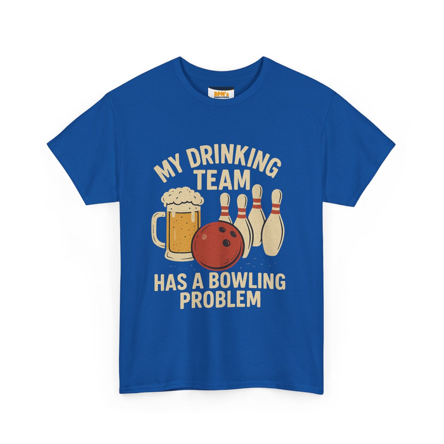 Bowling Team T-Shirt, Funny Drinking Tee, Unisex Graphic Shirt, Casual Sportswear, Gifts for Bowlers, Bowling Party Apparel