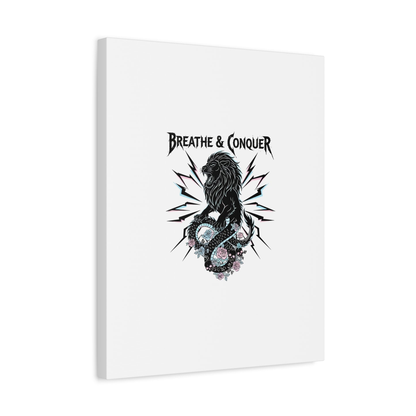 Breathe & Conquer Canvas | Matte Stretched Wall Art, Heavy Metal Wellness