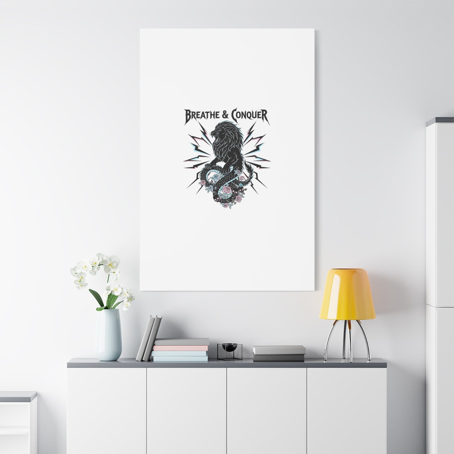 Breathe & Conquer Canvas | Matte Stretched Wall Art, Heavy Metal Wellness