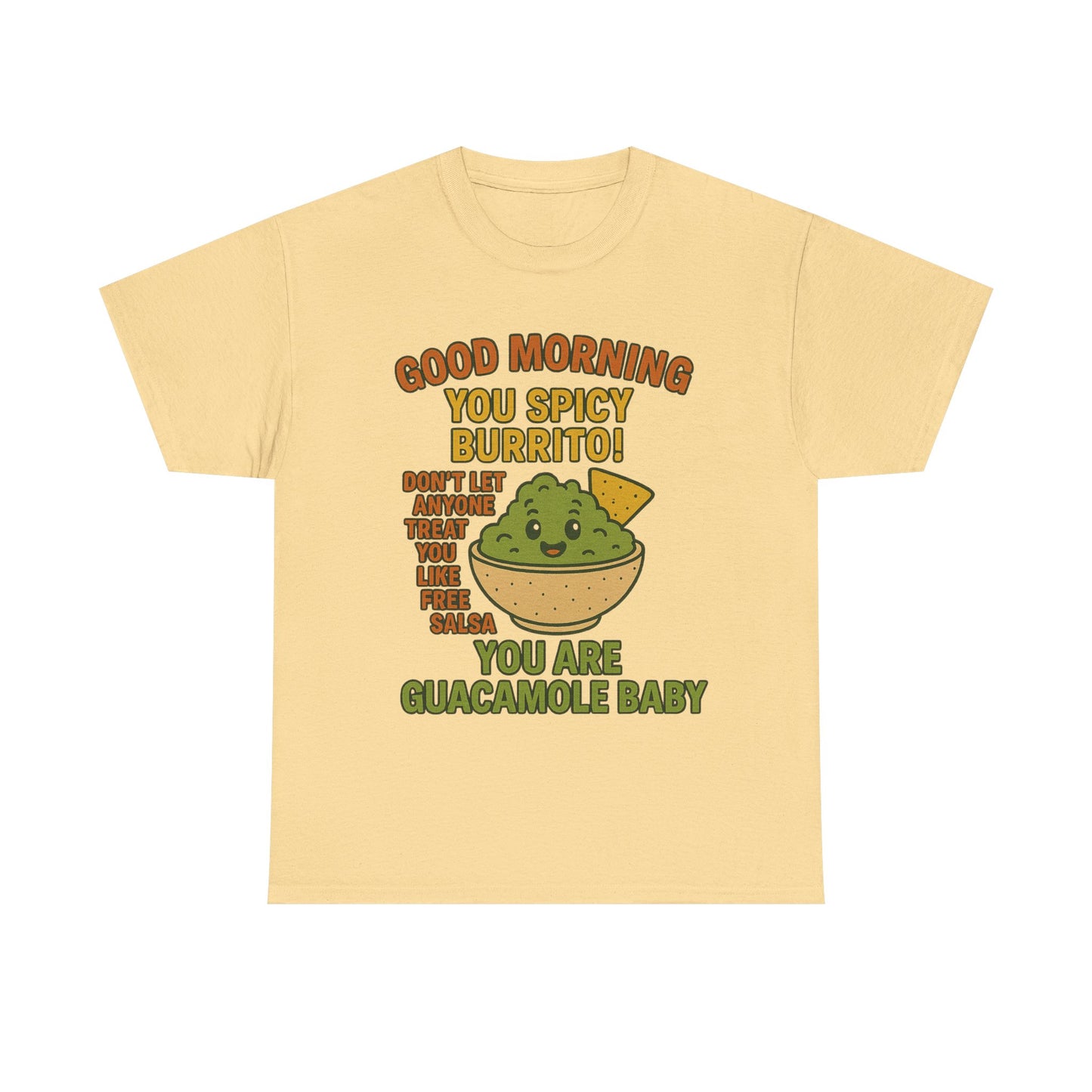 Funny Guacamole Tee, Spicy Burrito Shirt, Humor T-Shirt, Foodie Gift, Unique Cotton Tee, Casual Wear